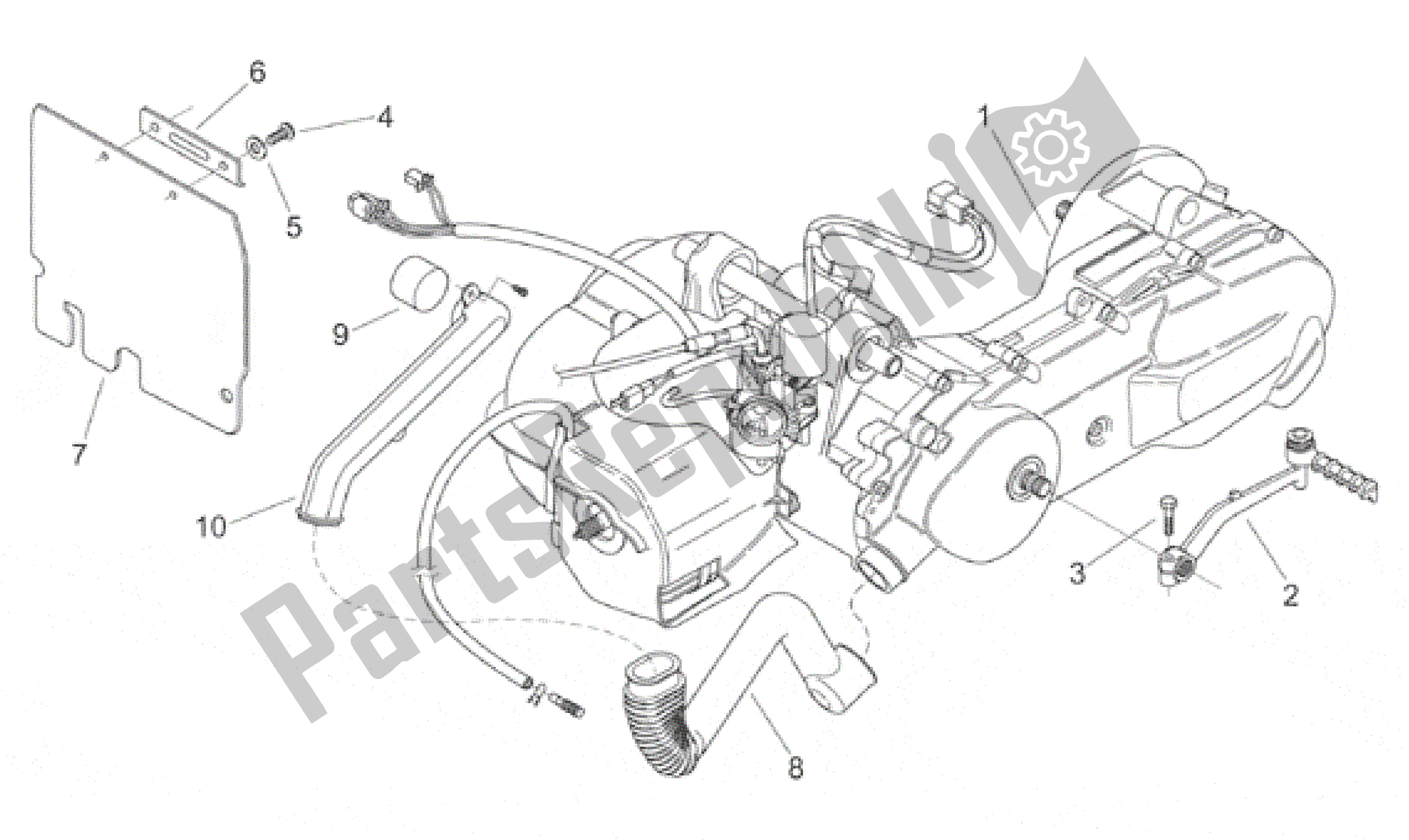 Todas as partes de Motor do Aprilia Scarabeo 100 2000