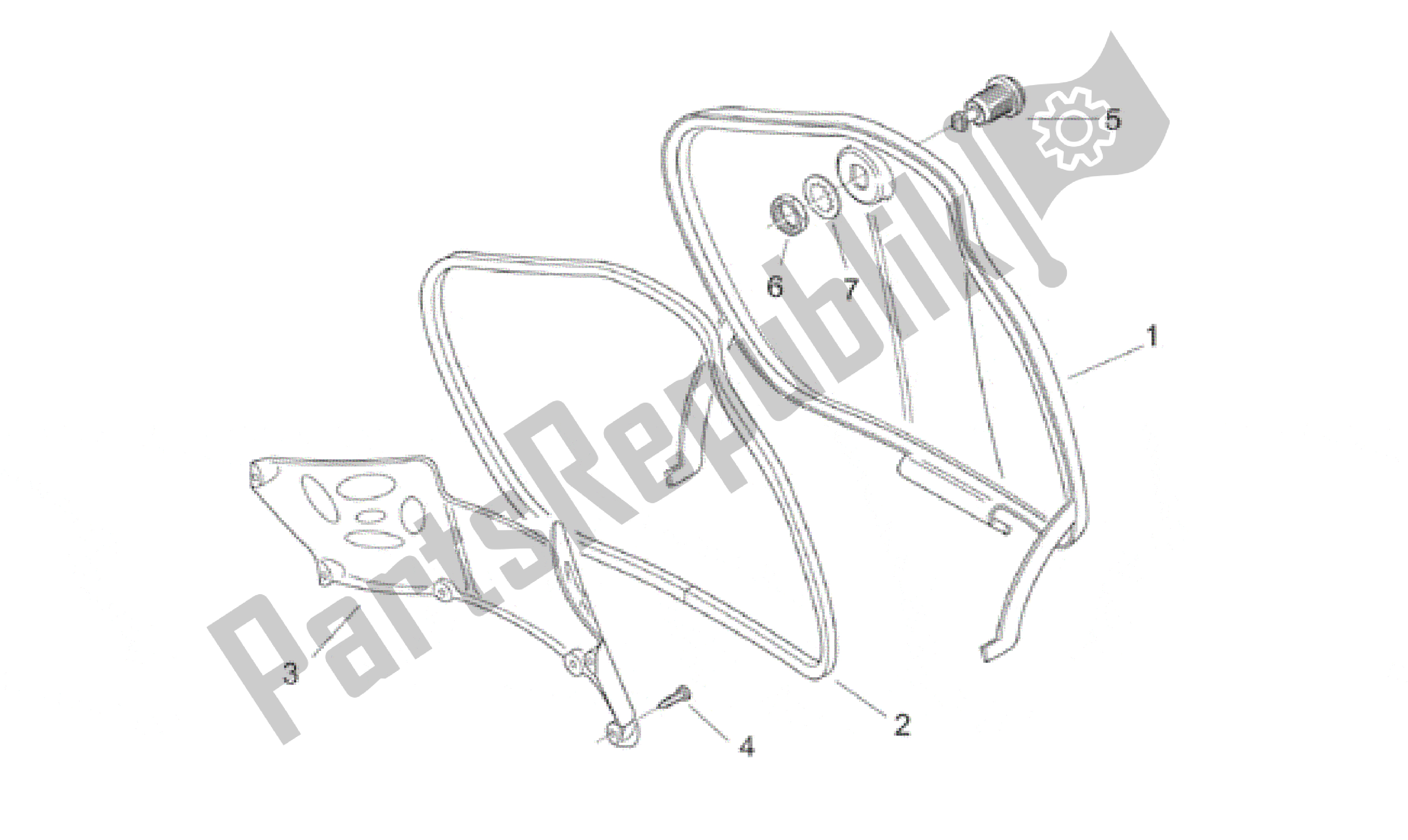 All parts for the Central Body I - Glove Comp. Door of the Aprilia Scarabeo 100 2000