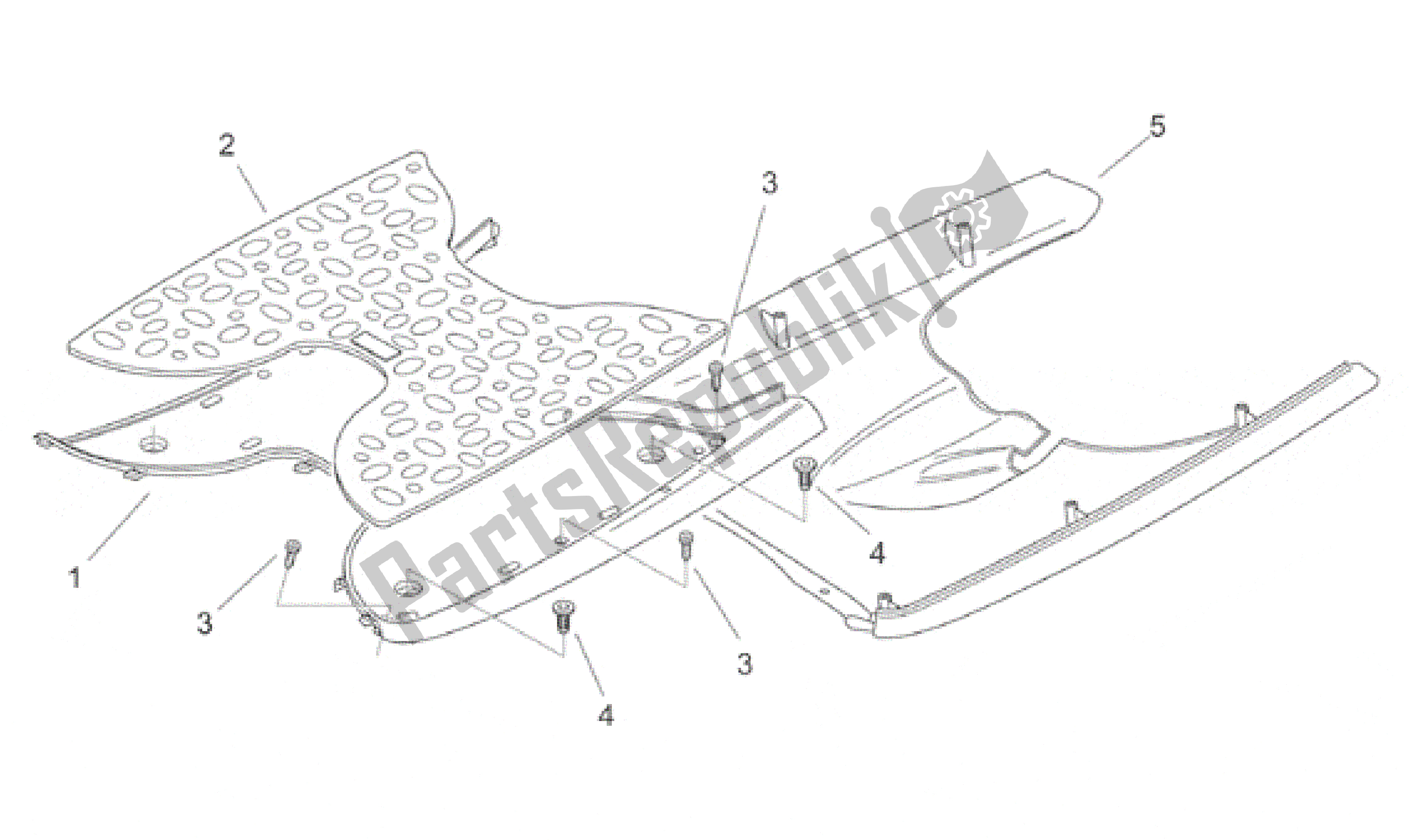 All parts for the Central Body Ii - Panel of the Aprilia Scarabeo 100 2000
