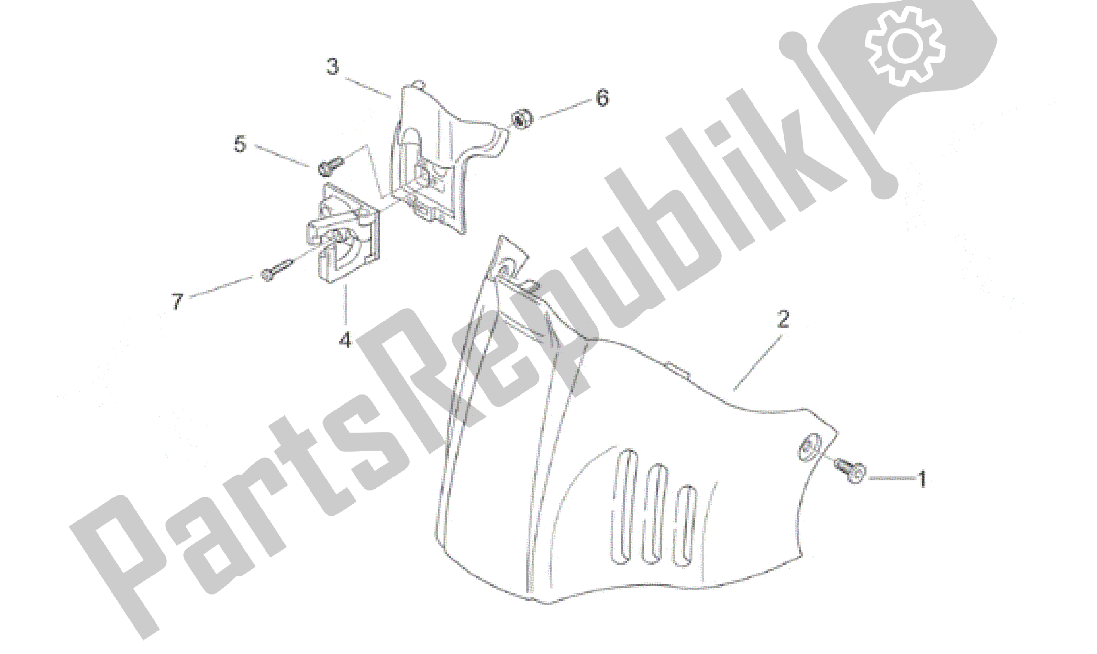 All parts for the Central Body Iii - F. Brd/hng. C of the Aprilia Scarabeo 100 2000