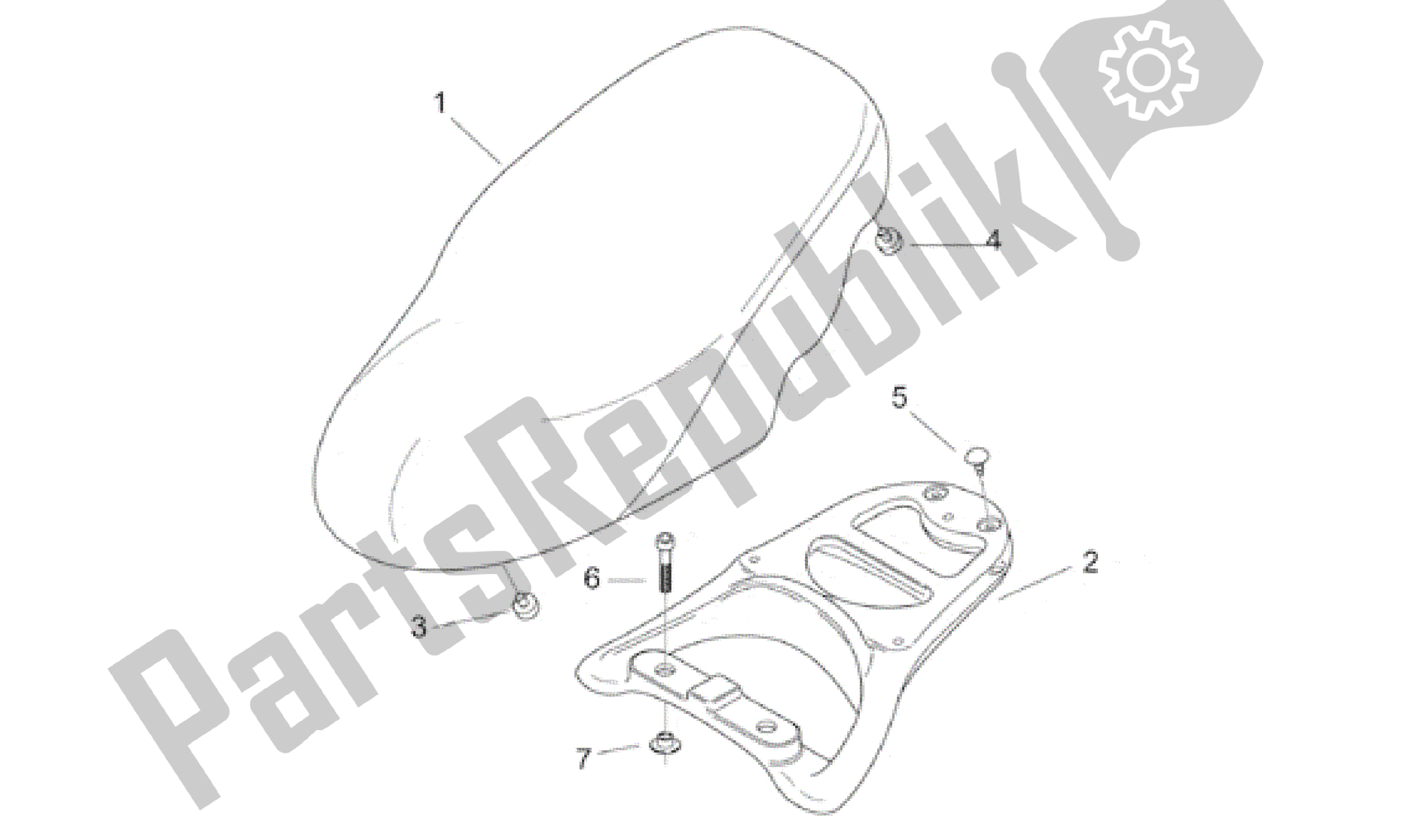 Alle Teile für das Sitzträger des Aprilia Scarabeo 100 2000