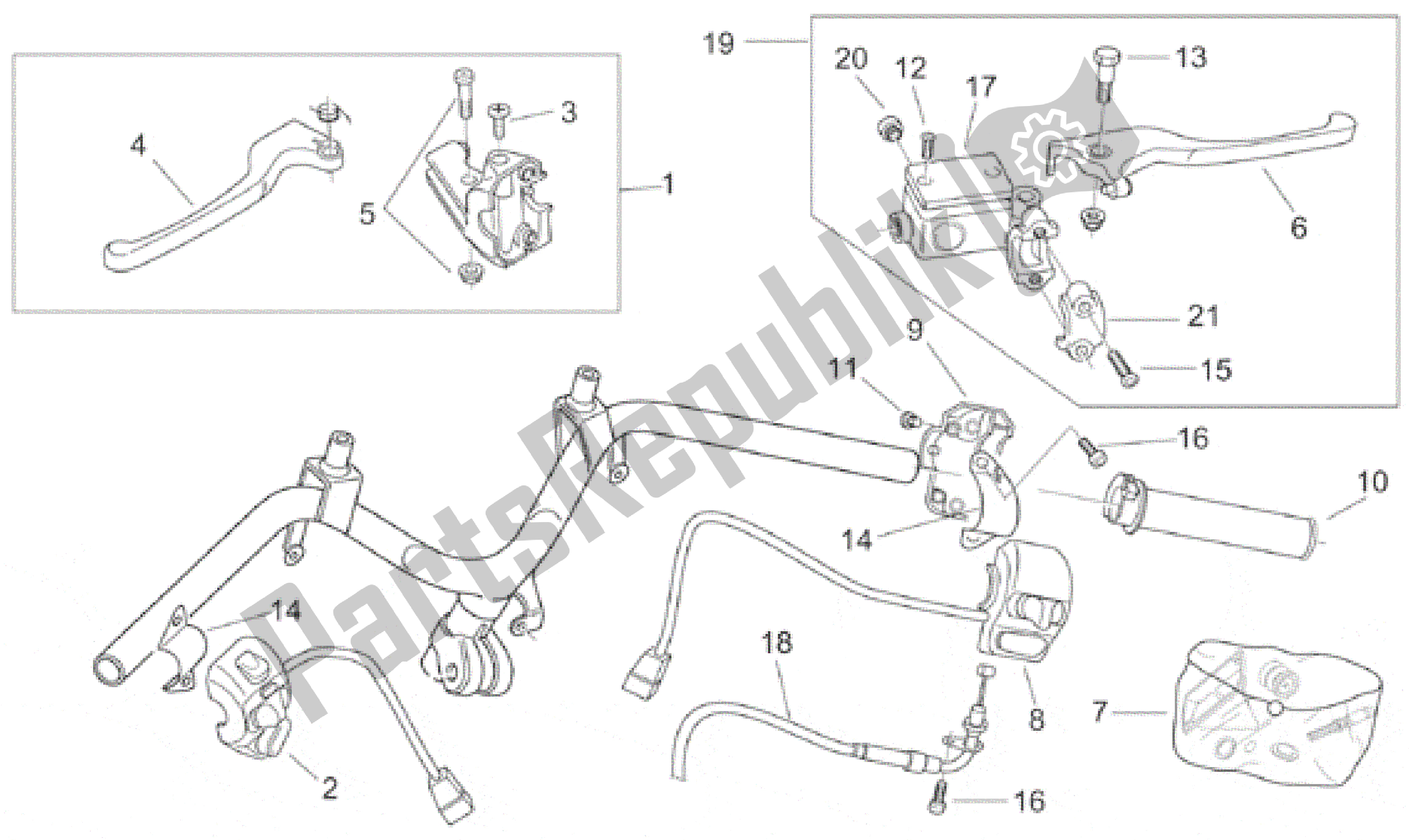 Tutte le parti per il Controlli del Aprilia Scarabeo 100 2000