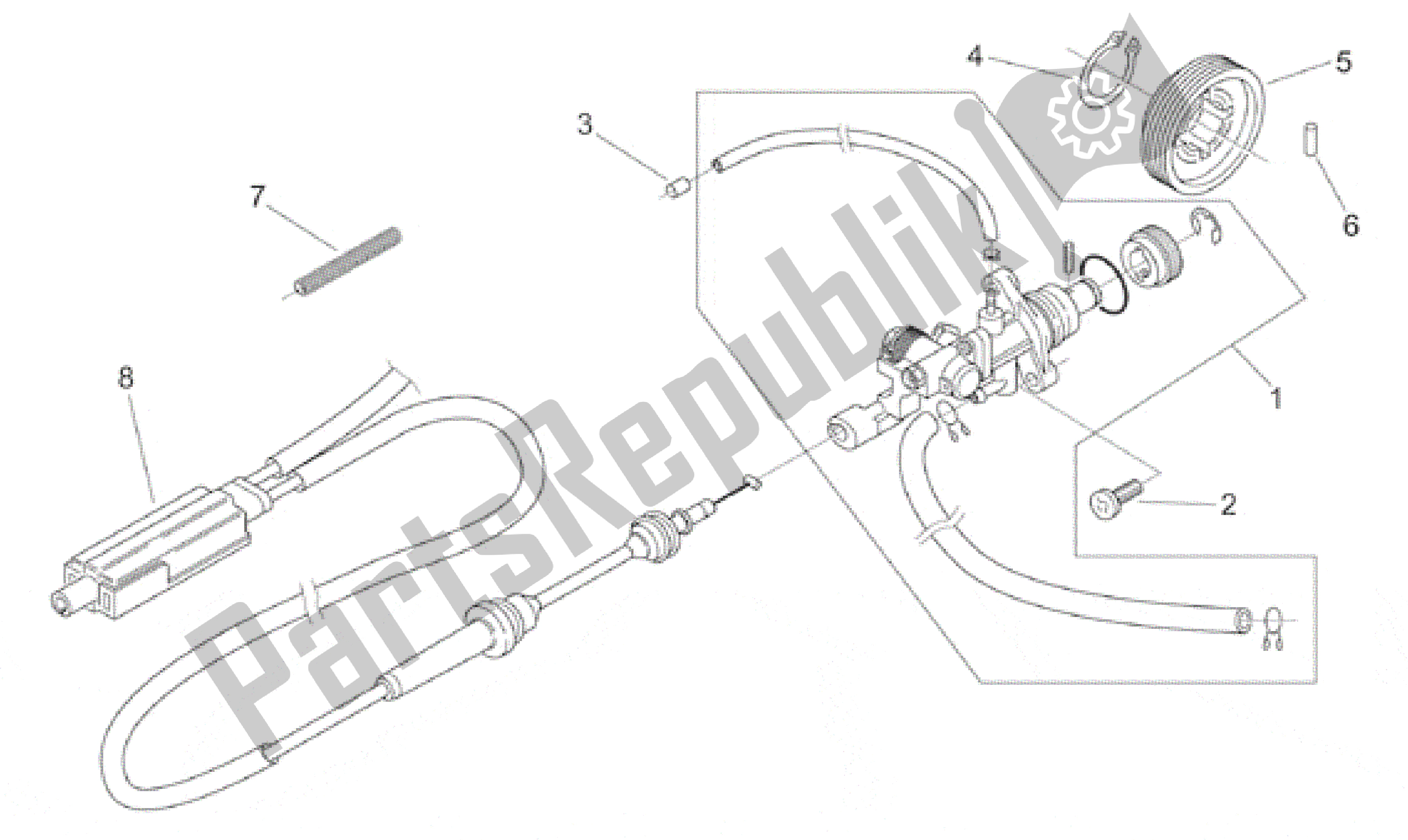 All parts for the Oil Pump of the Aprilia Scarabeo 100 2000