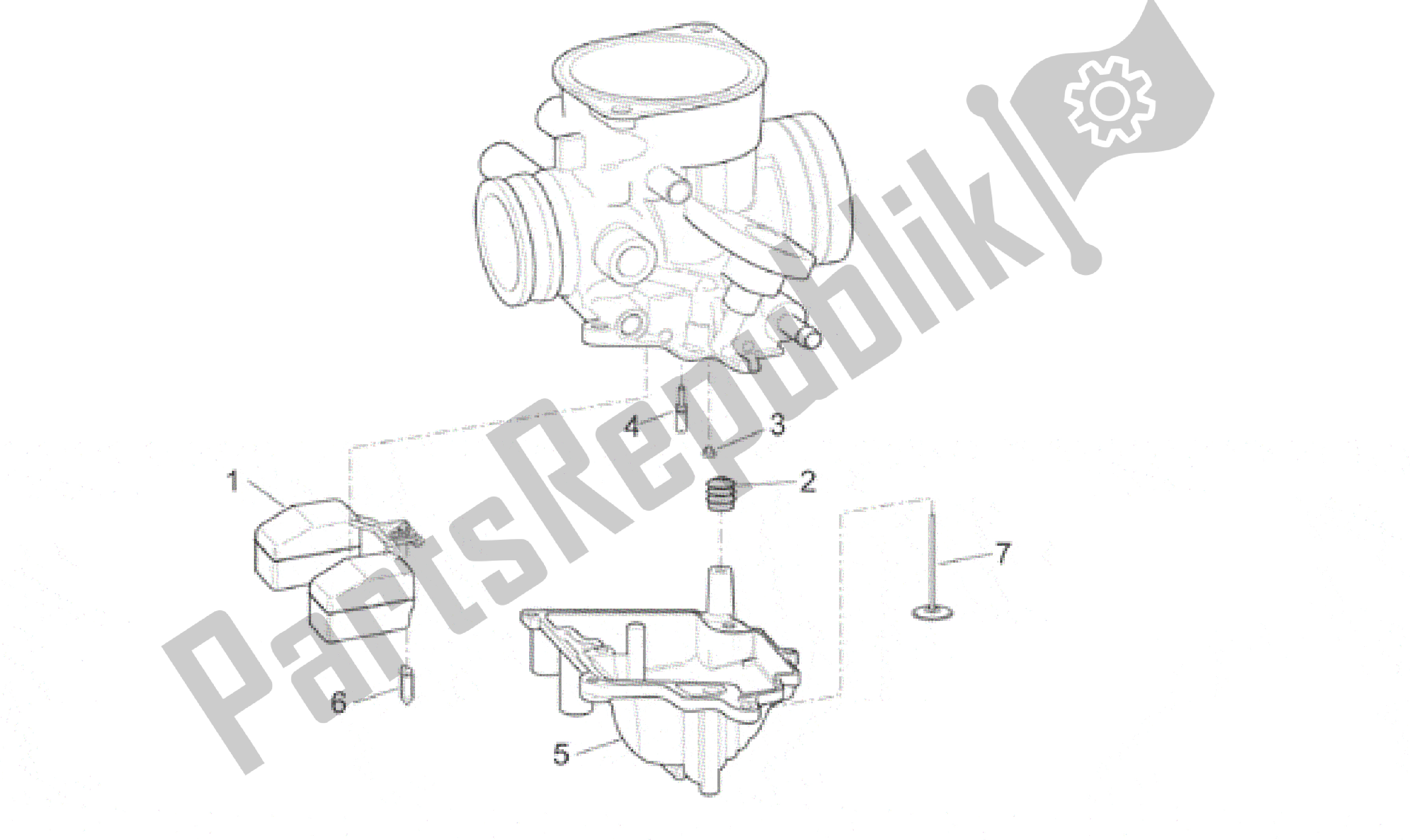 All parts for the Carburettor Iii of the Aprilia Scarabeo 100 2001 - 2005