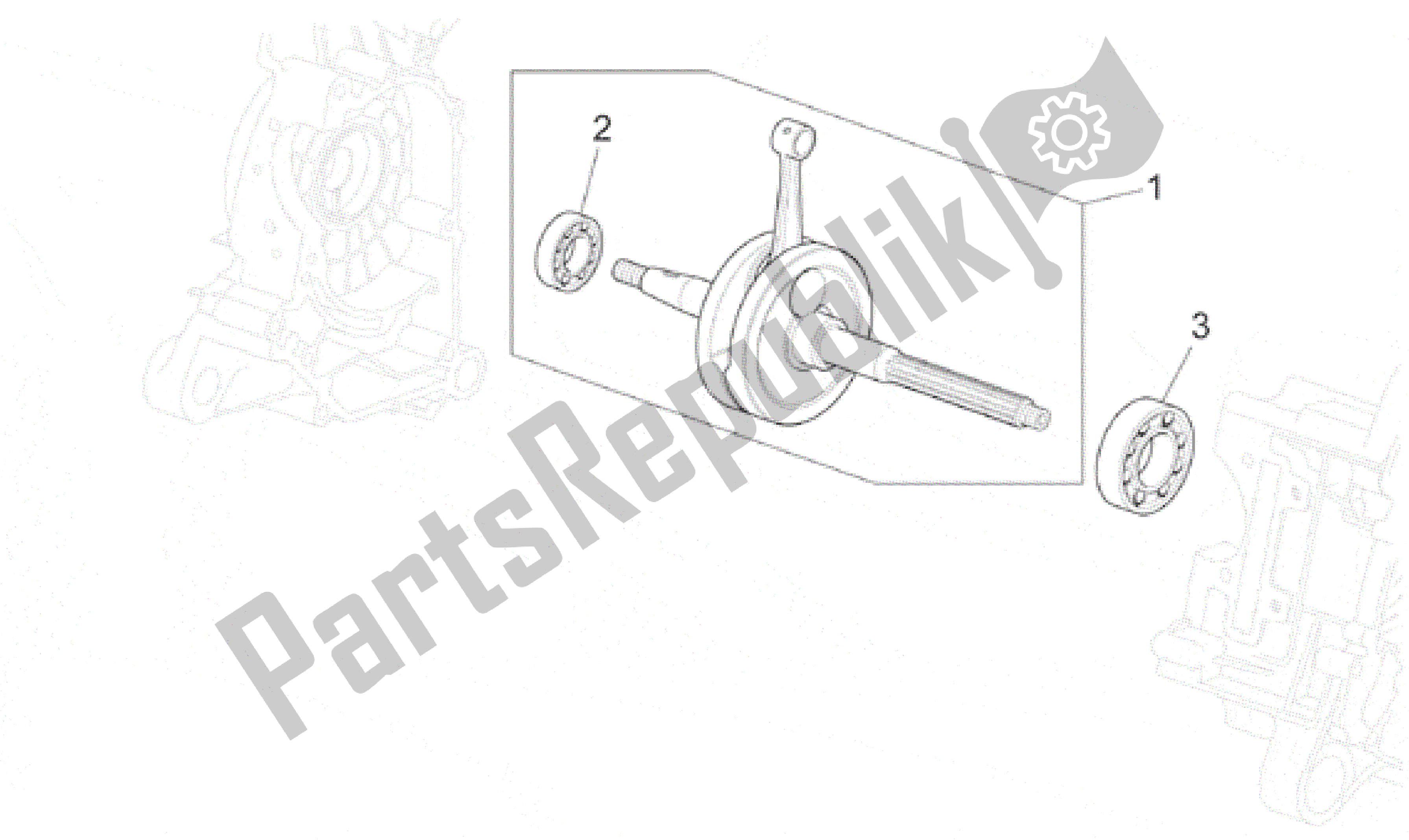 Todas las partes para Eje De Accionamiento de Aprilia Scarabeo 100 2001 - 2005