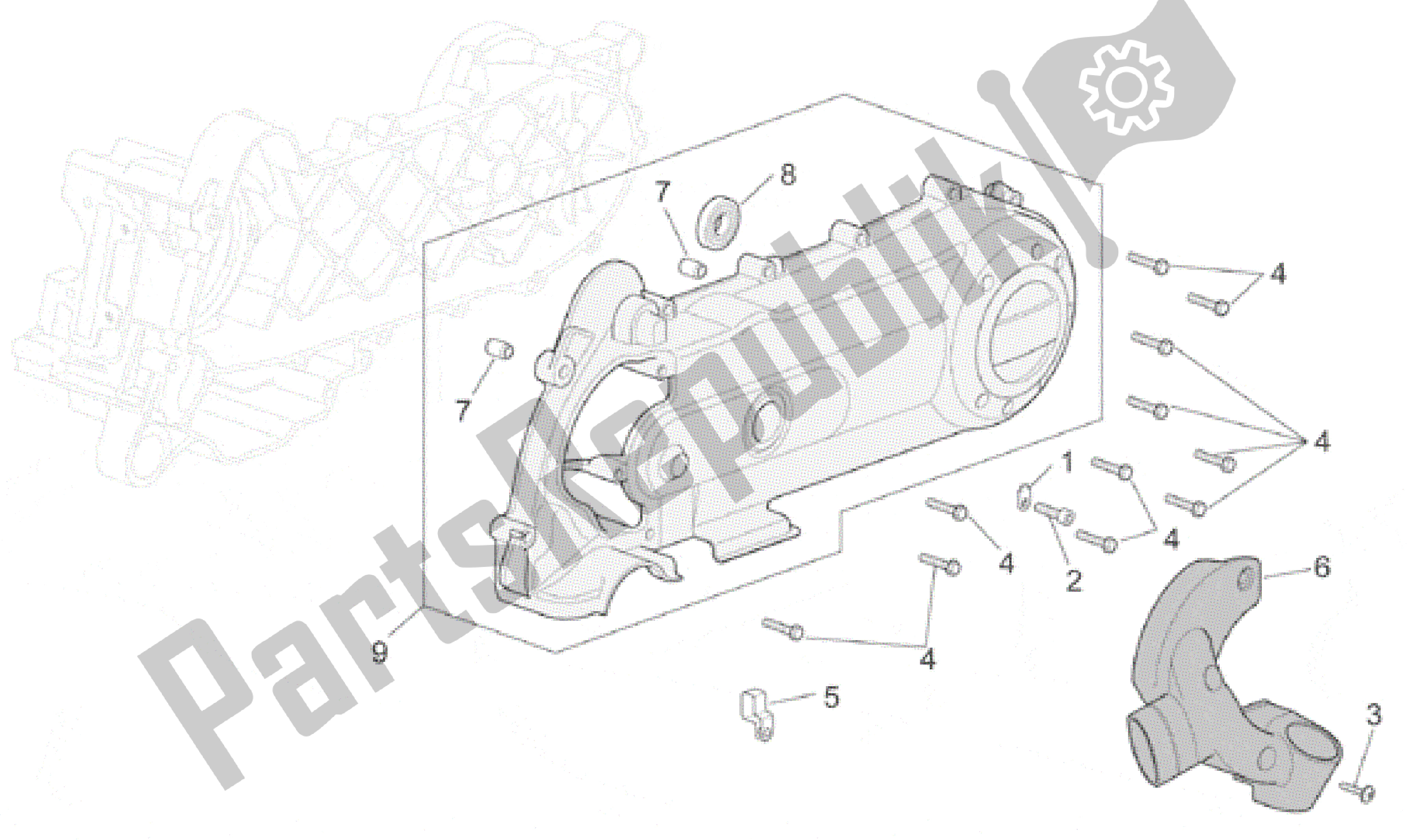 Toutes les pièces pour le Couvercle De Variateur du Aprilia Scarabeo 100 2001 - 2005