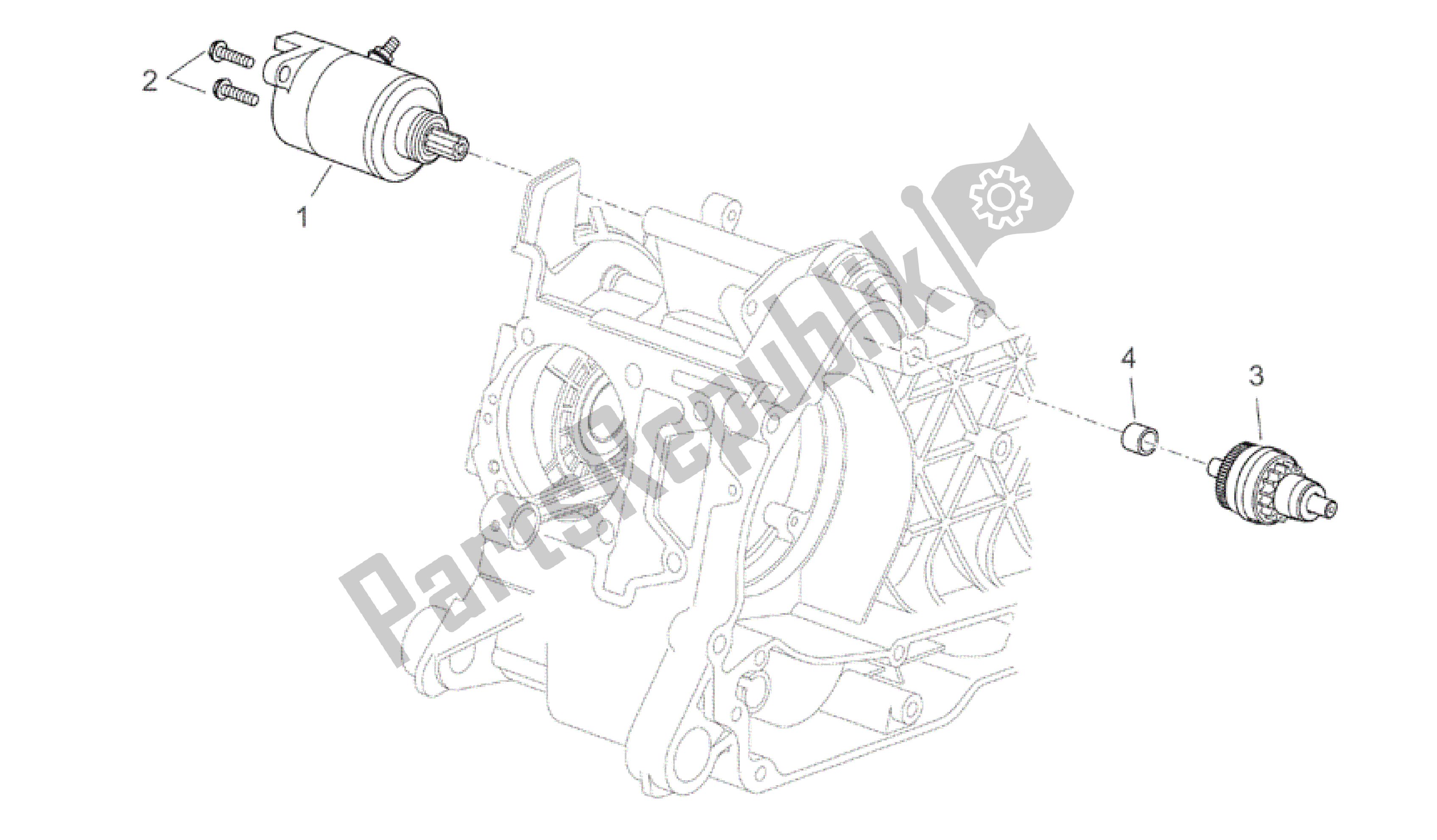 Toutes les pièces pour le Démarreur I du Aprilia Atlantic 125 2003 - 2006