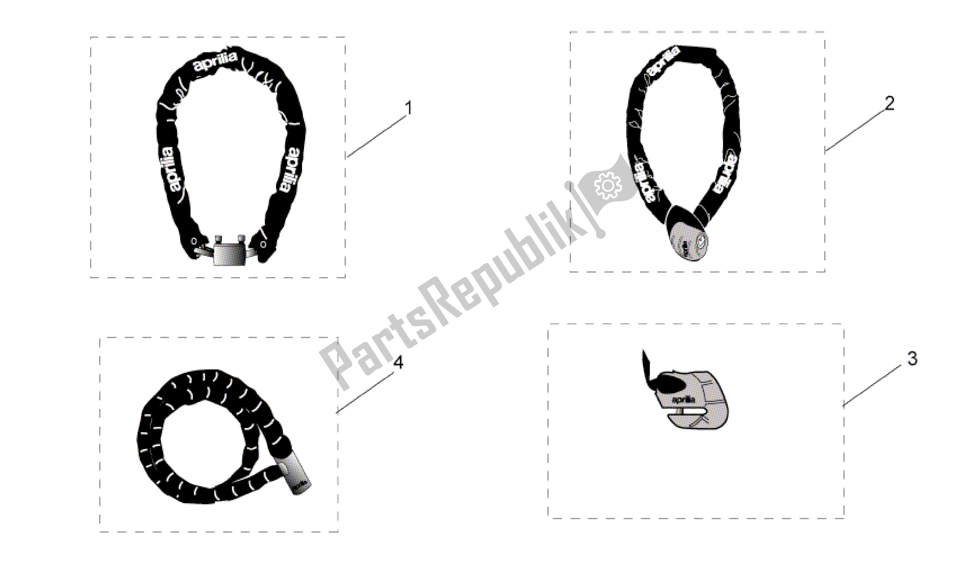 Tutte le parti per il Acc. - Meccanica Antifurto del Aprilia Atlantic 125 2003 - 2006