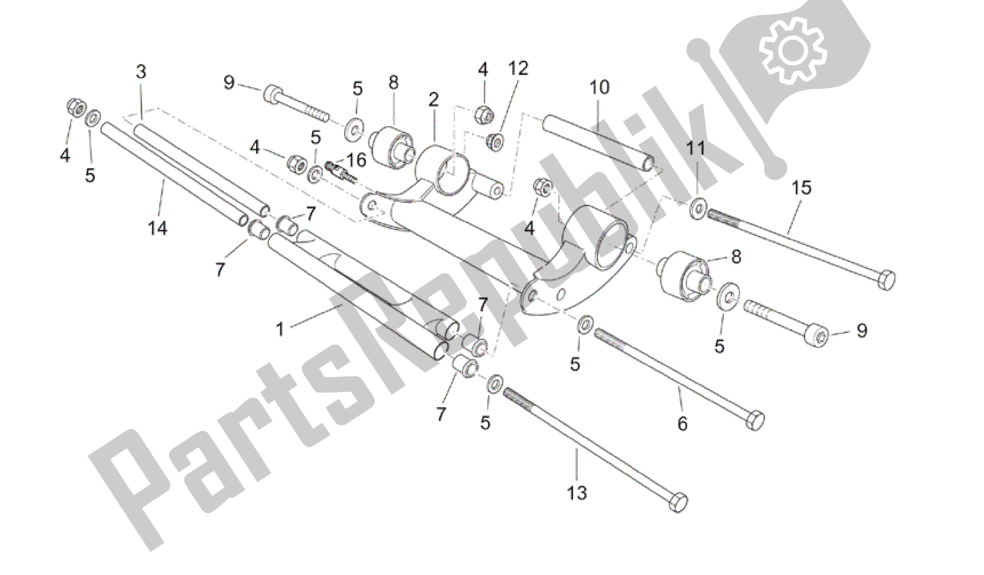 Toutes les pièces pour le Vilebrequin Assy du Aprilia Atlantic 125 2003 - 2006