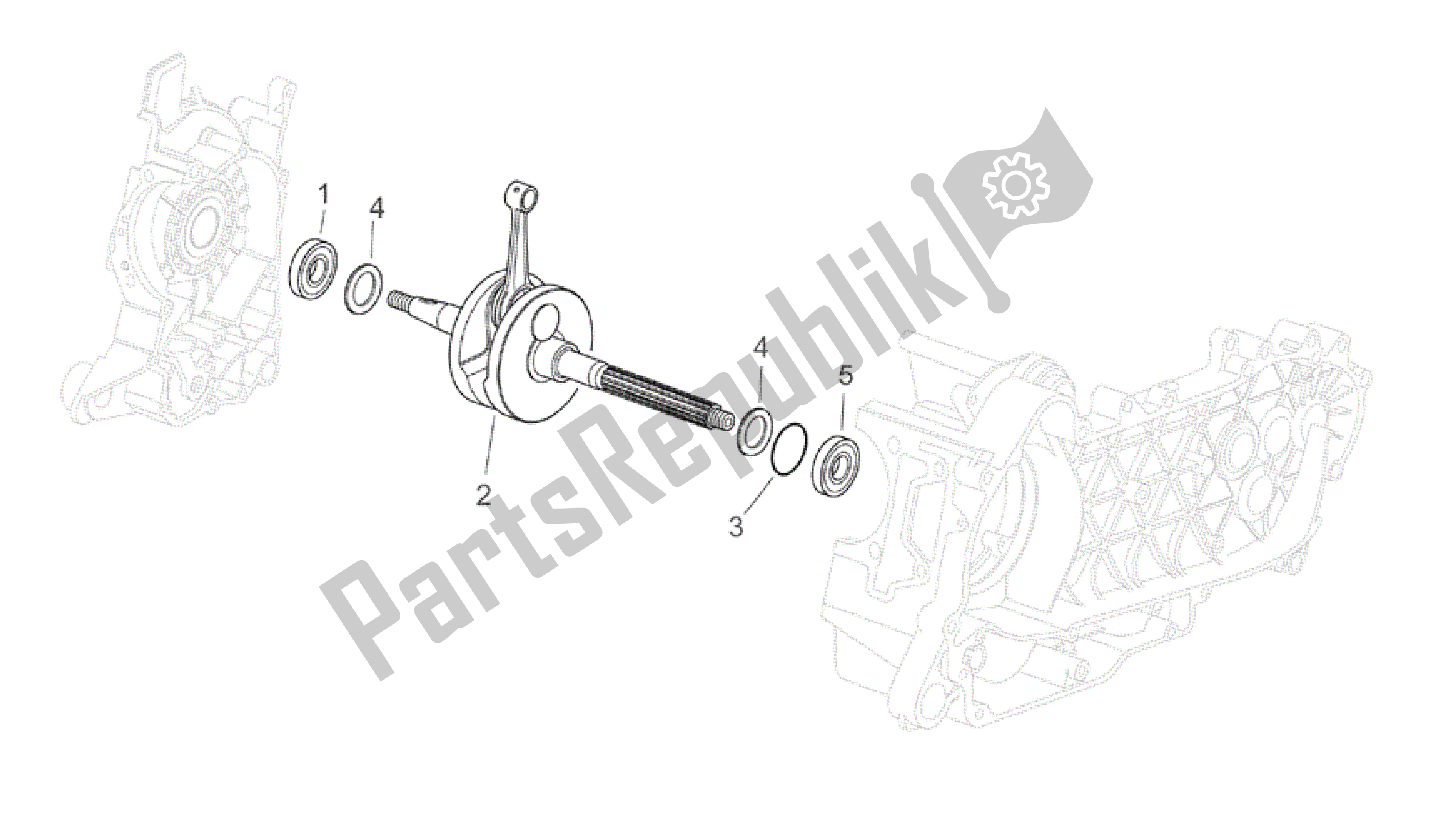 All parts for the Drive Shaft of the Aprilia Atlantic 125 2003 - 2006