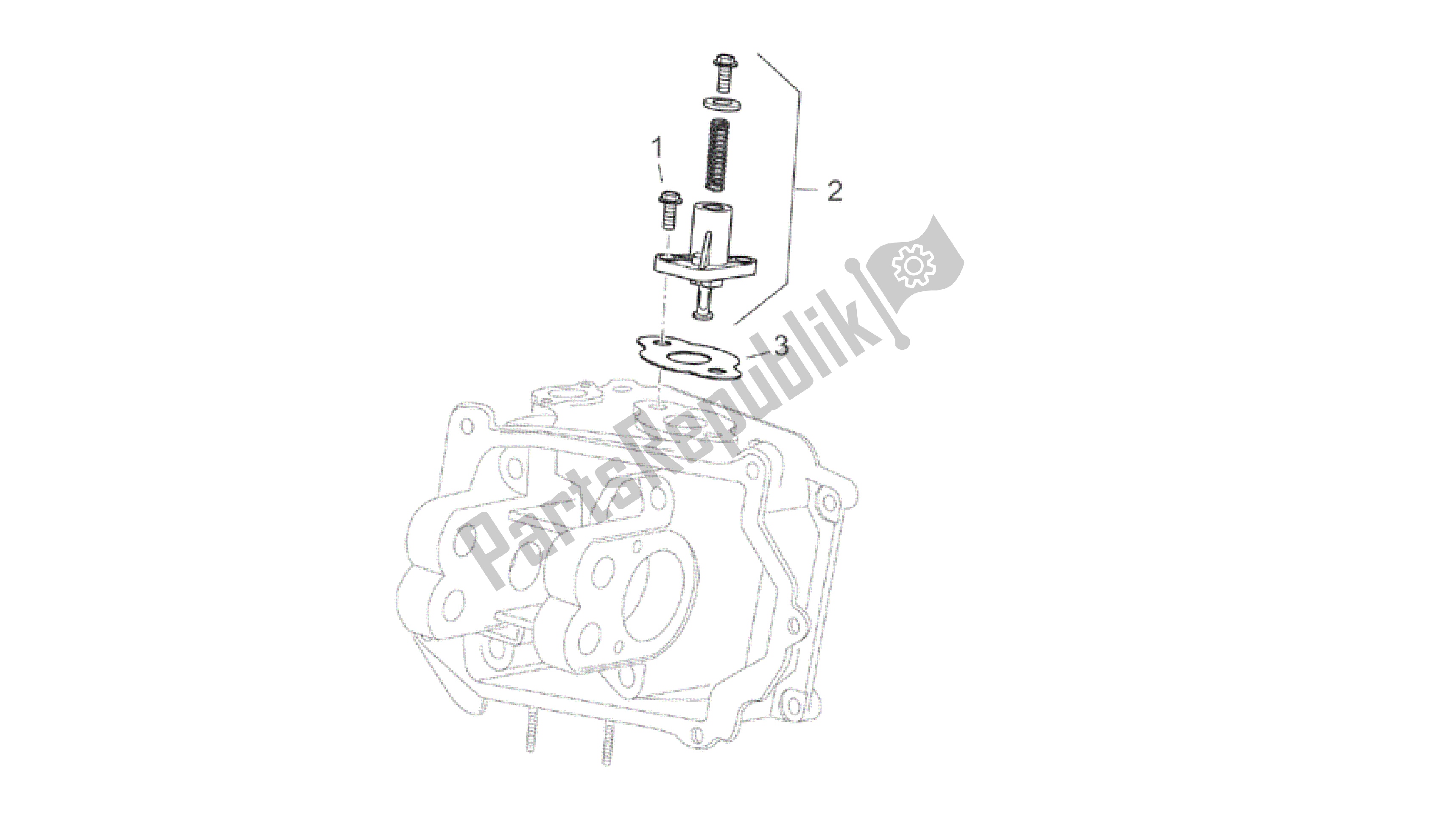 Alle onderdelen voor de Ketting Aanspanner van de Aprilia Atlantic 125 2003 - 2006