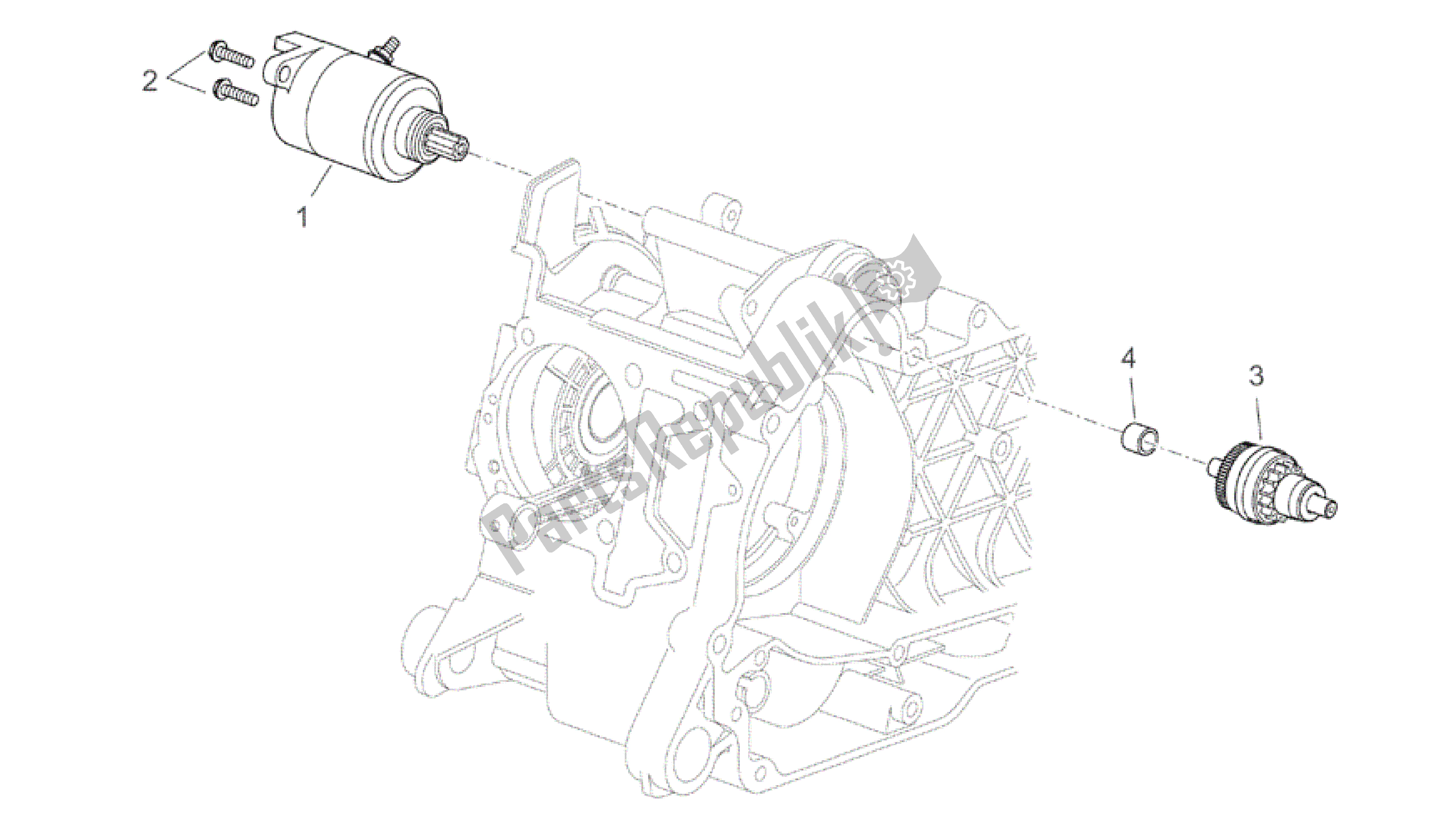 Todas as partes de Motor De Arranque I do Aprilia Atlantic 200 2003 - 2006