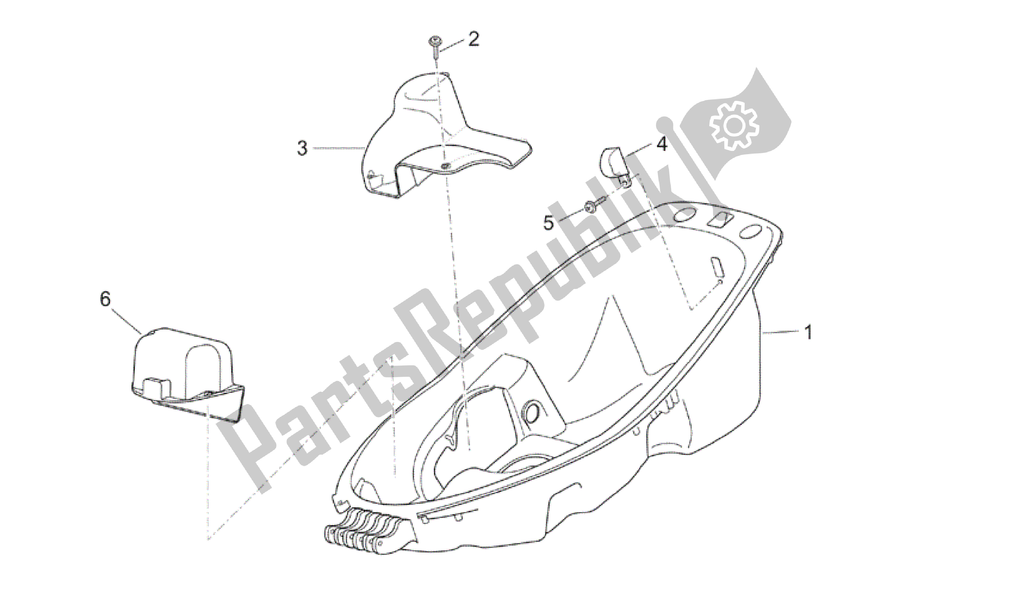 Toutes les pièces pour le Underaddle du Aprilia Atlantic 200 2003 - 2006