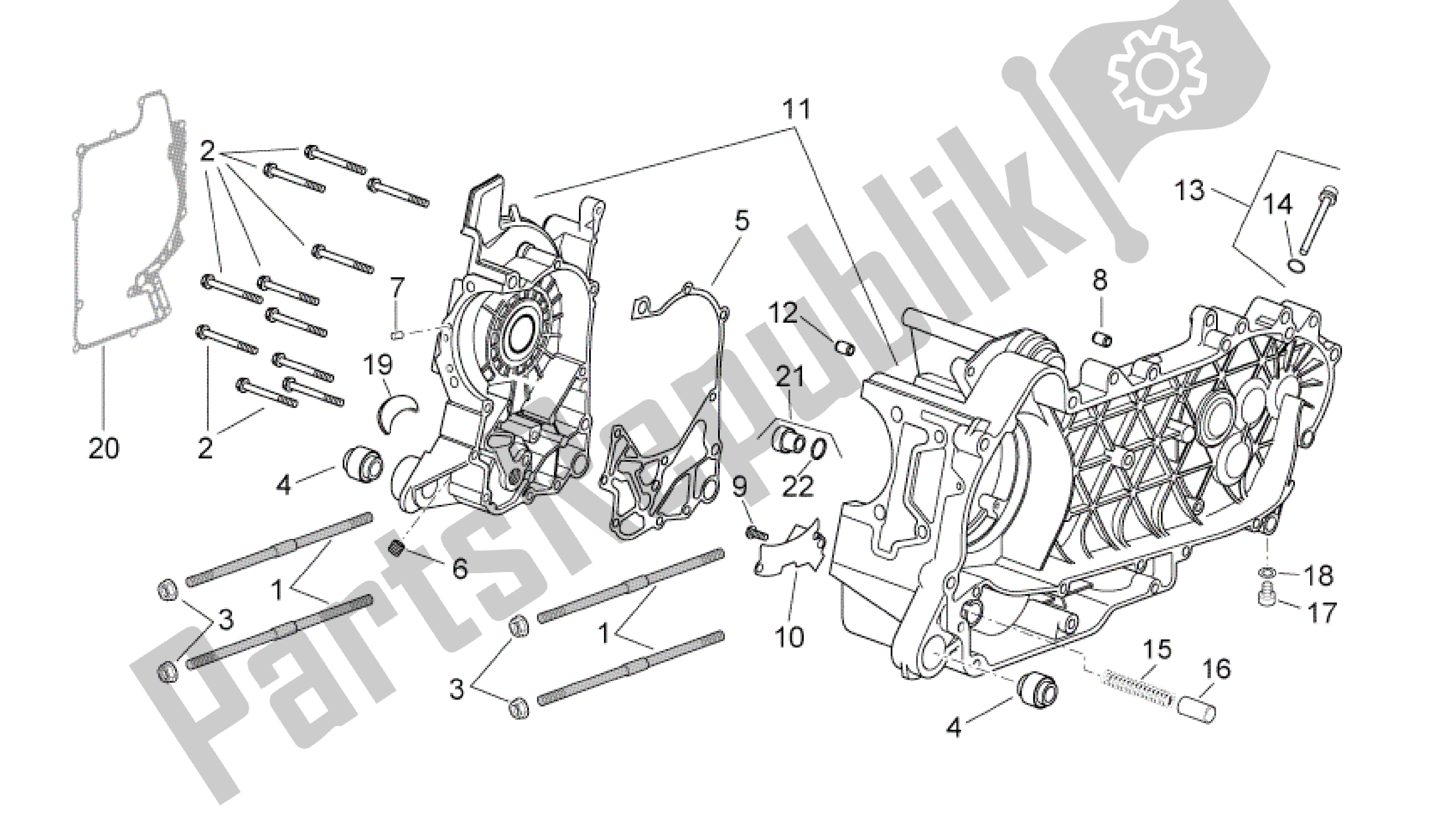 Toutes les pièces pour le Carter du Aprilia Atlantic 200 2003 - 2006