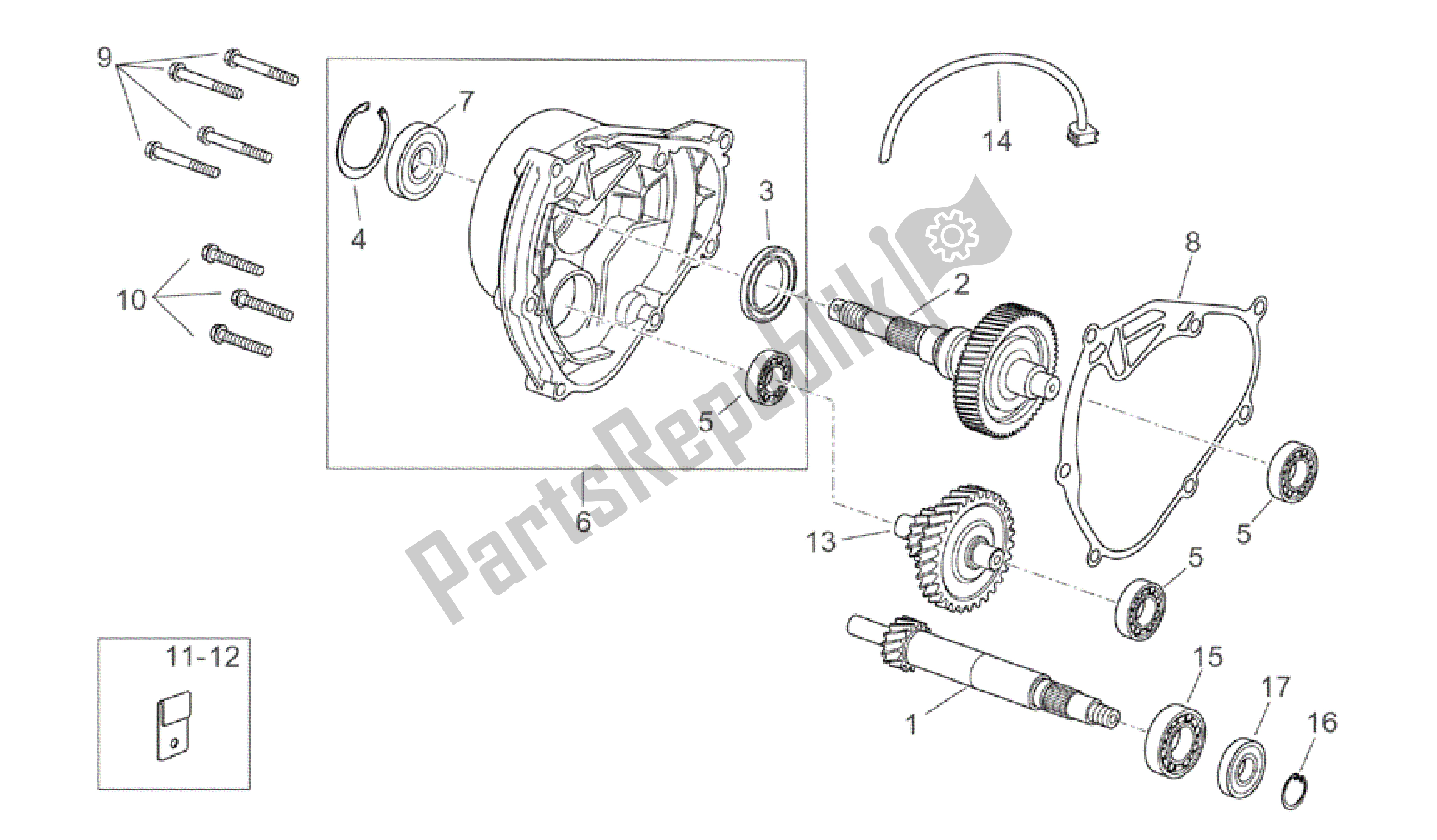 Toutes les pièces pour le Transmission du Aprilia Atlantic 200 2003 - 2006