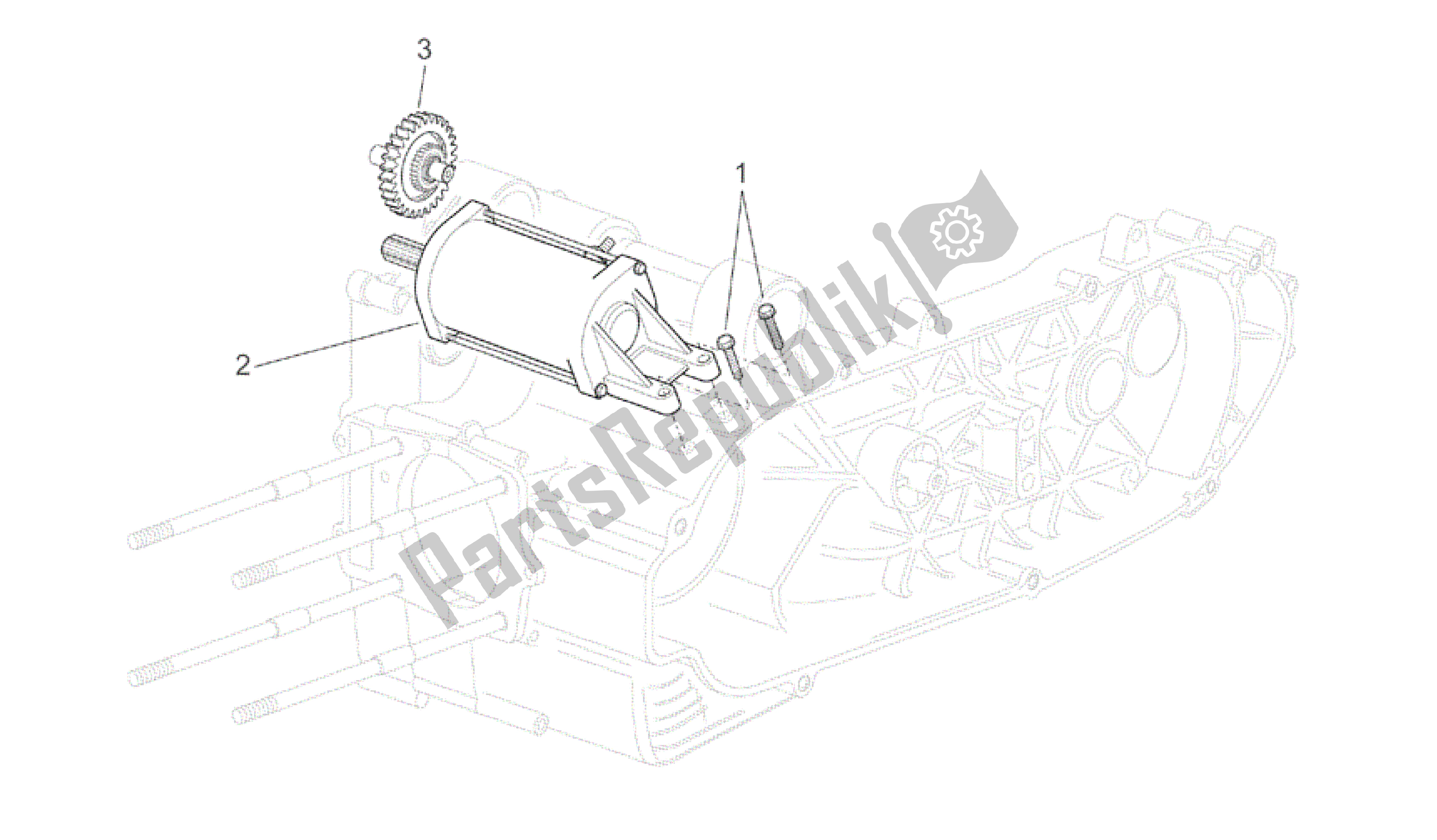 All parts for the Starter Motor Ii of the Aprilia Atlantic 250 2003 - 2006