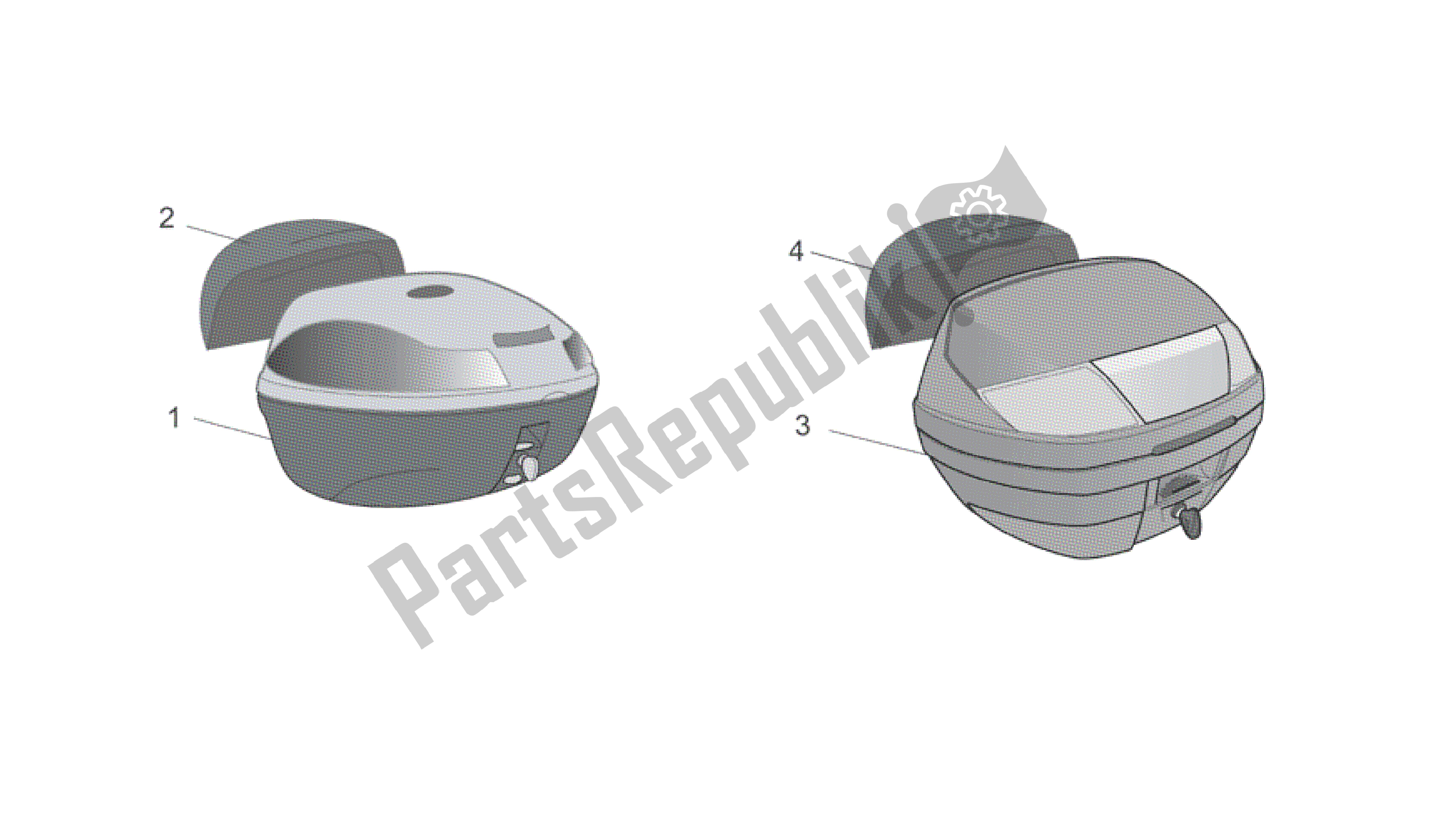 Toutes les pièces pour le Acc. - Top / étuis I du Aprilia Atlantic 250 2003 - 2006