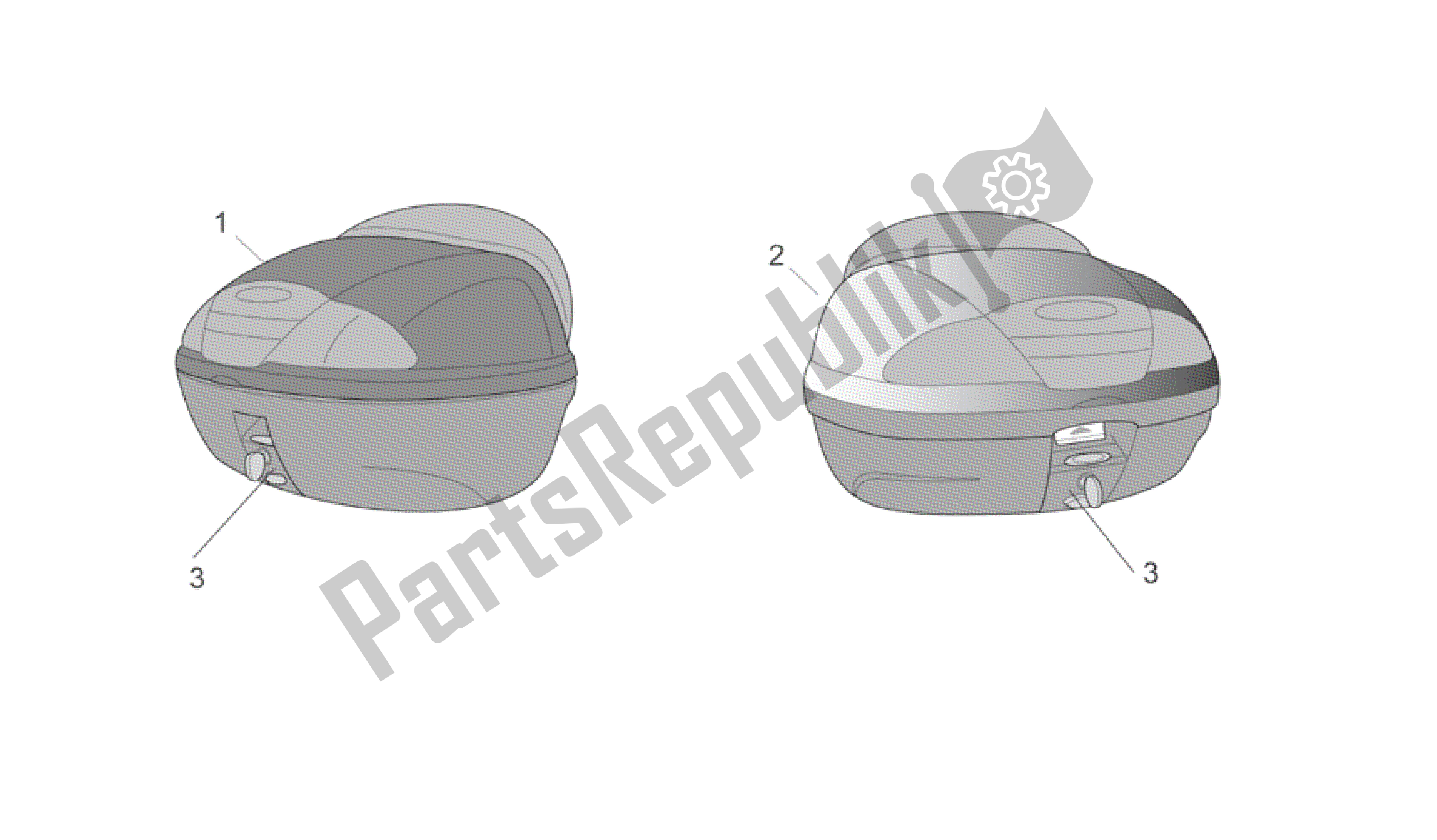 Tutte le parti per il Acc. - Top / Casi Ii del Aprilia Atlantic 250 2003 - 2006