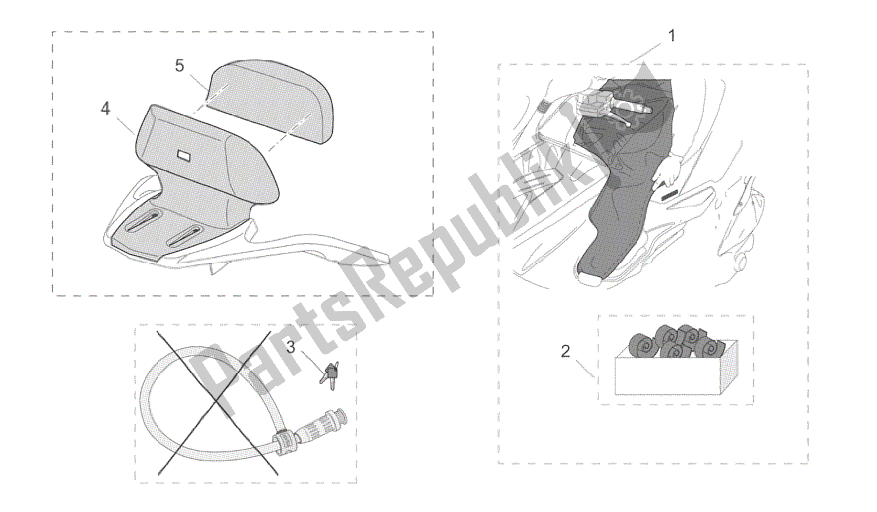 All parts for the Acc. - Various Ii of the Aprilia Atlantic 250 2003 - 2006