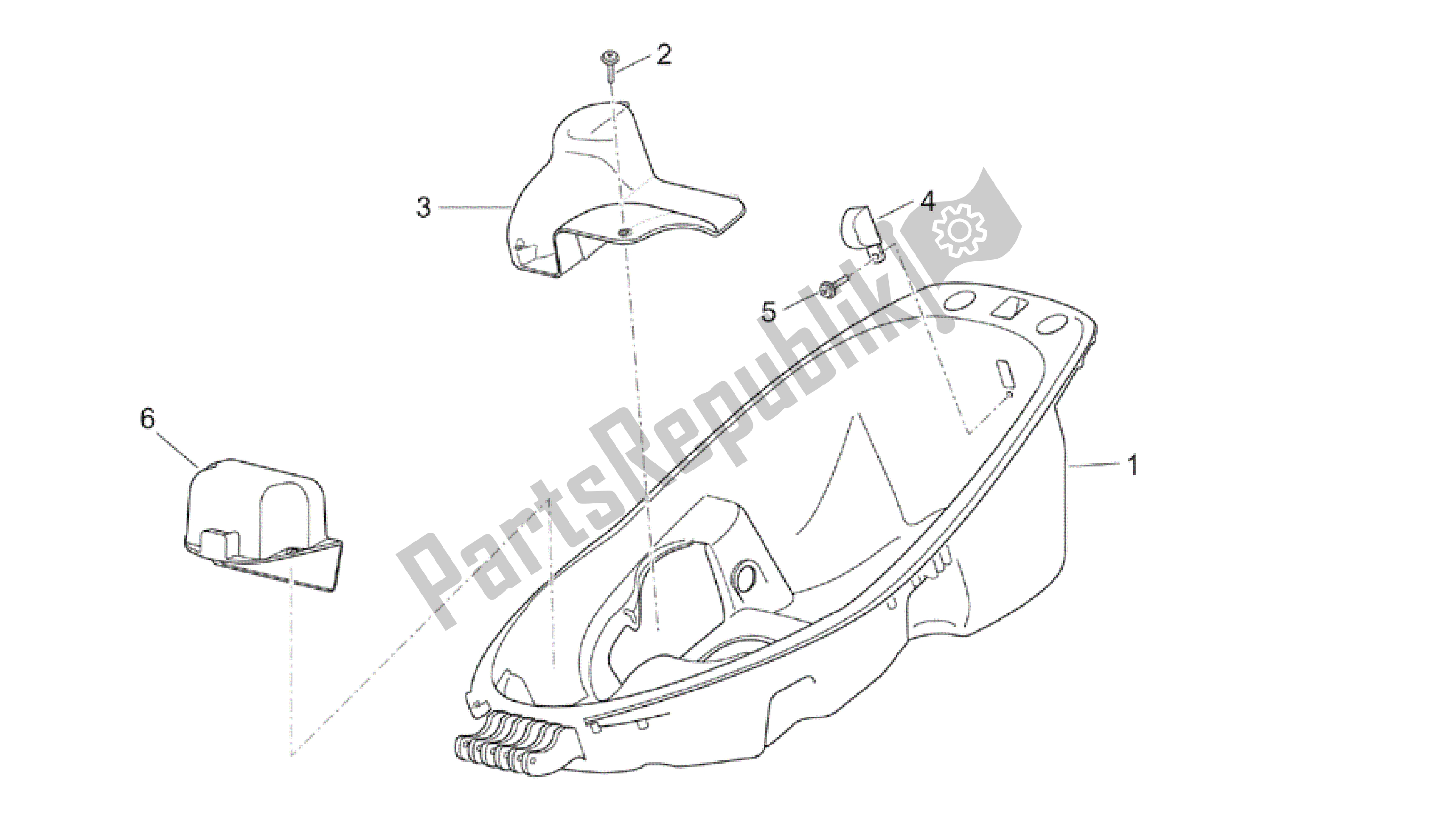 All parts for the Undersaddle of the Aprilia Atlantic 250 2003 - 2006