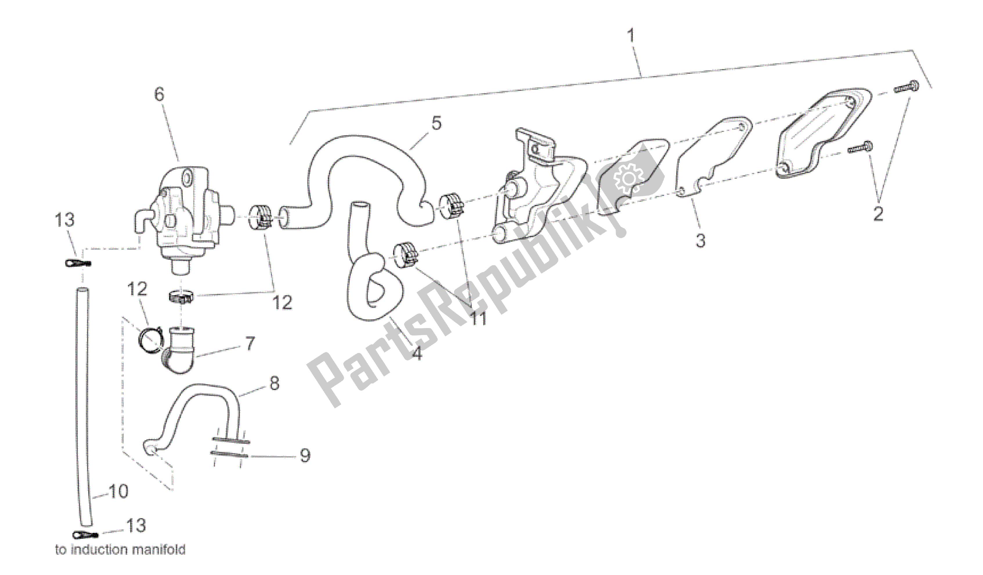 Wszystkie części do Powietrze Wtórne Ii Aprilia Atlantic 250 2003 - 2006