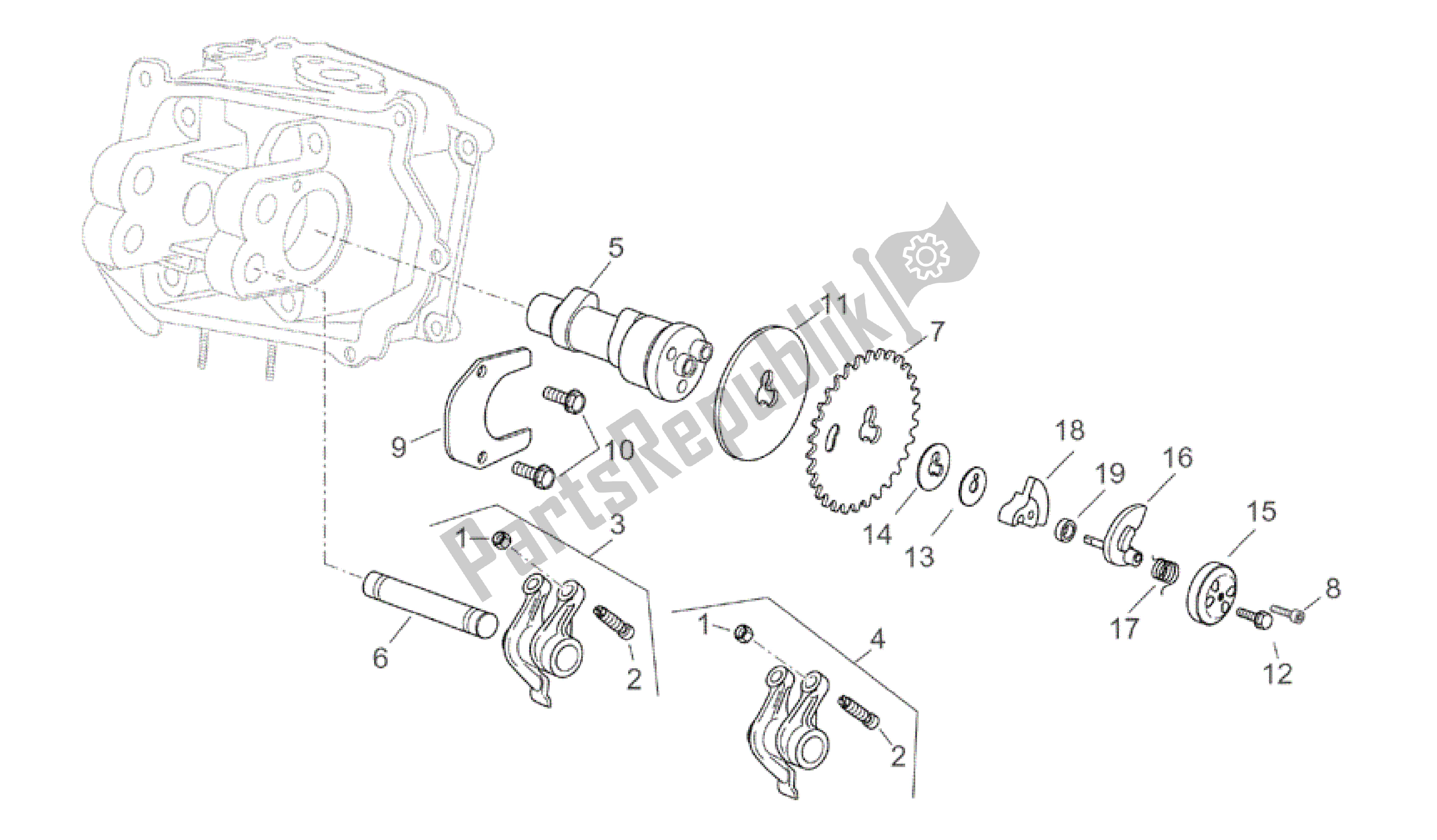 Wszystkie części do Wa? Rozrz? Dczy Aprilia Atlantic 250 2003 - 2006