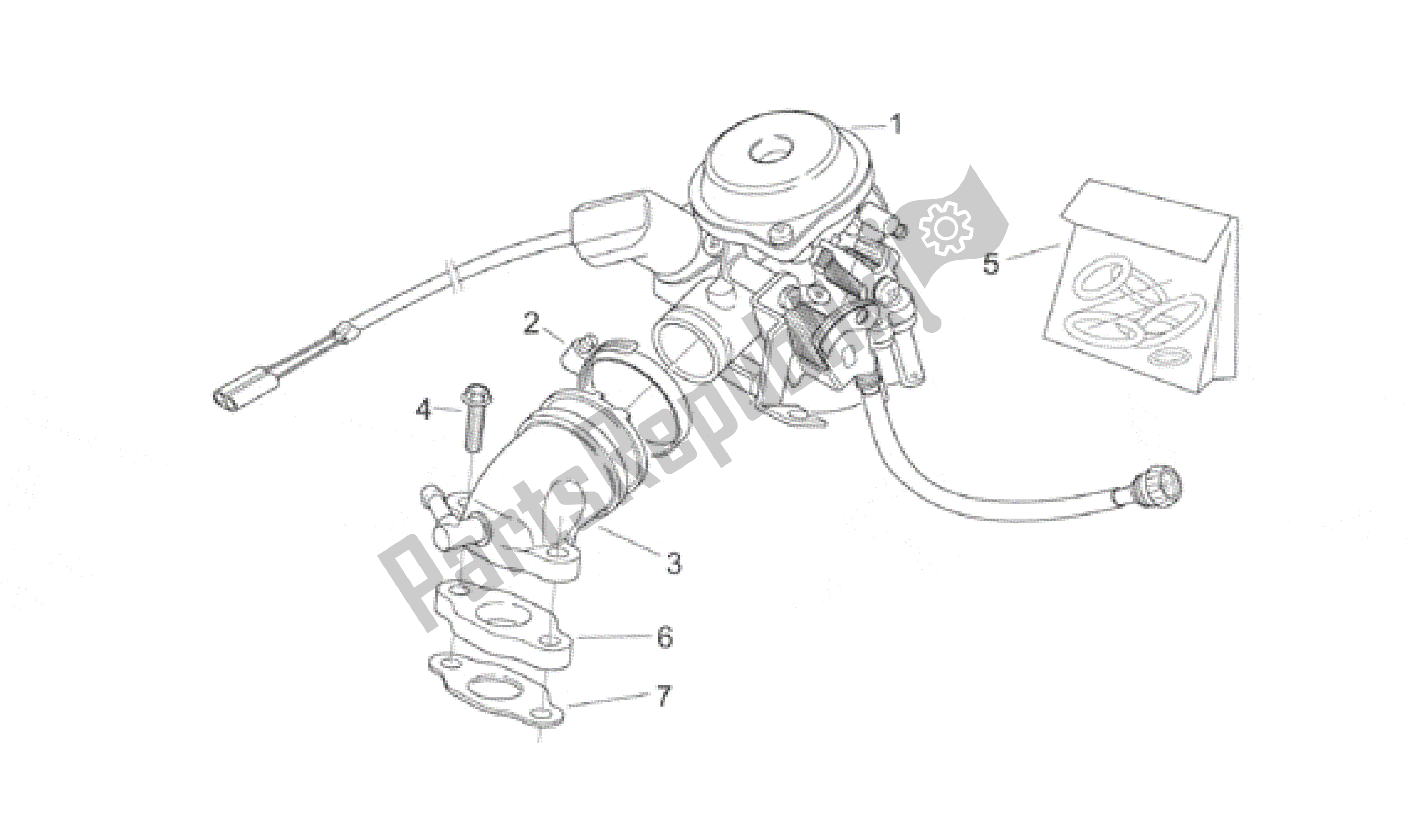 All parts for the Carburettor of the Aprilia Habana 125 1999 - 2001