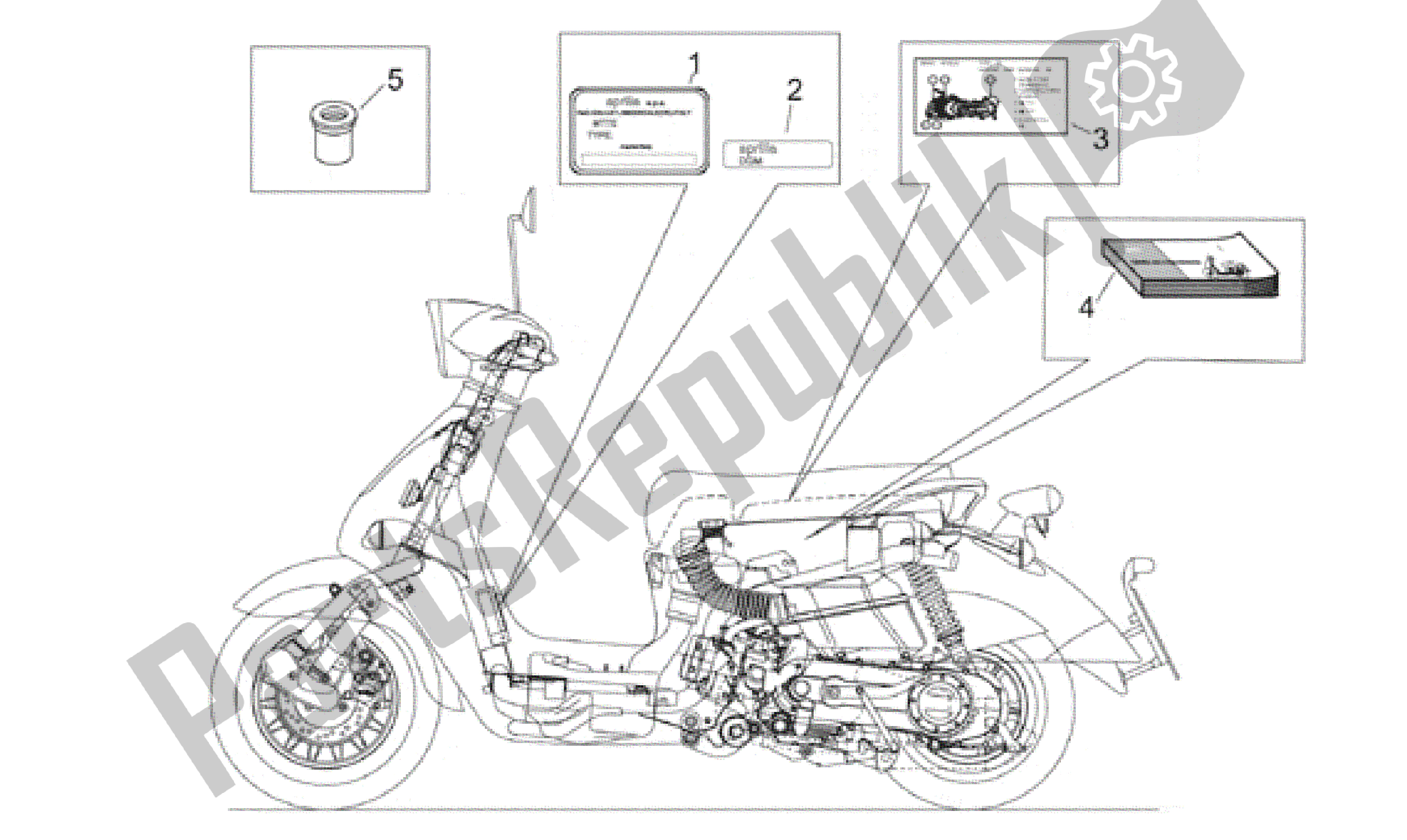 All parts for the Plate Set And Handbook of the Aprilia Habana 125 1999 - 2001