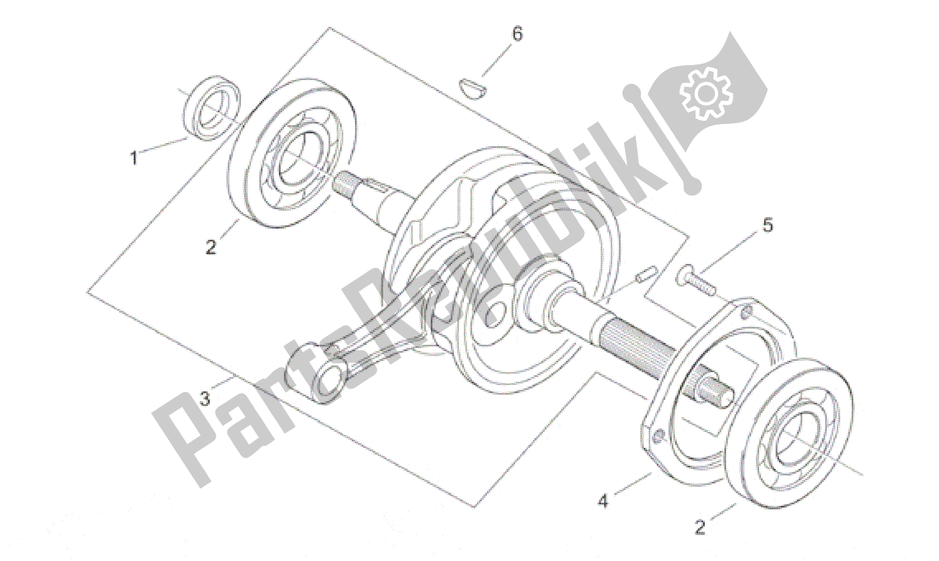 All parts for the Drive Shaft of the Aprilia Habana 125 1999 - 2001