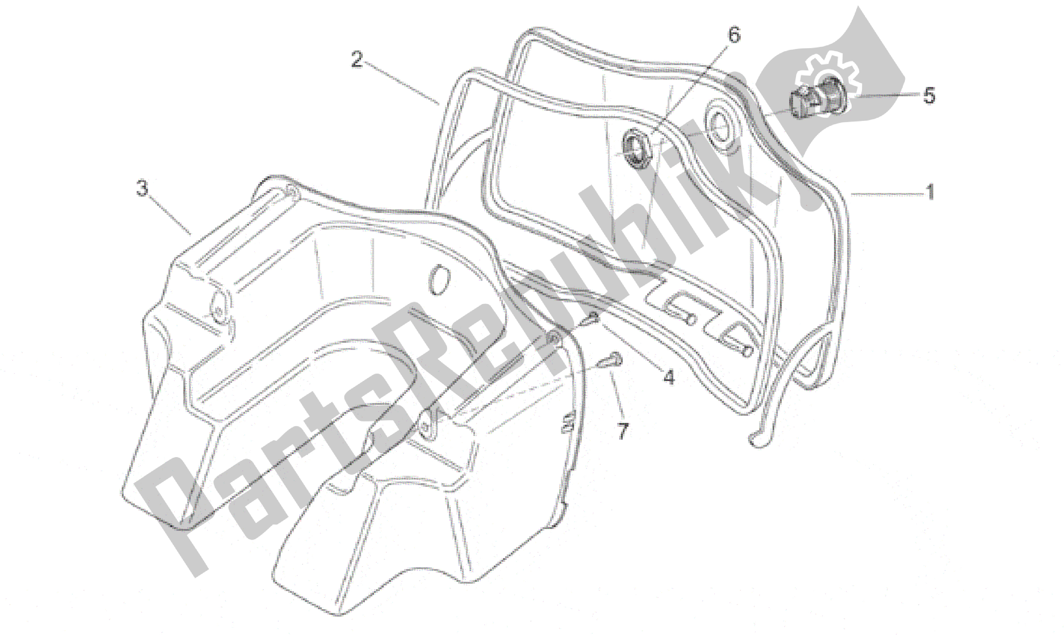 Alle onderdelen voor de Centrale Body - Handschoen Comp. Van de Aprilia Habana 125 1999 - 2001