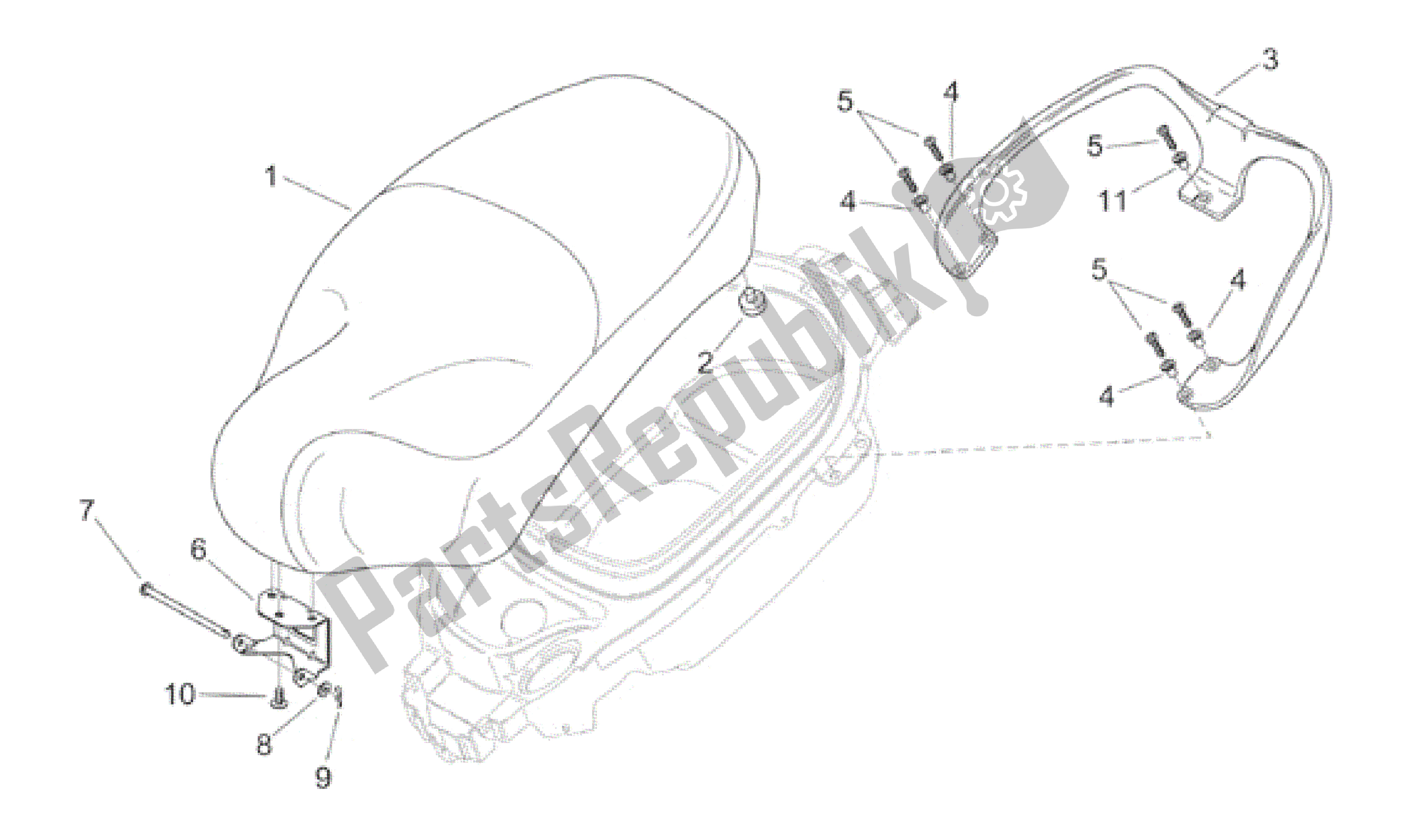 Todas las partes para Silla De Montar de Aprilia Habana 125 1999 - 2001