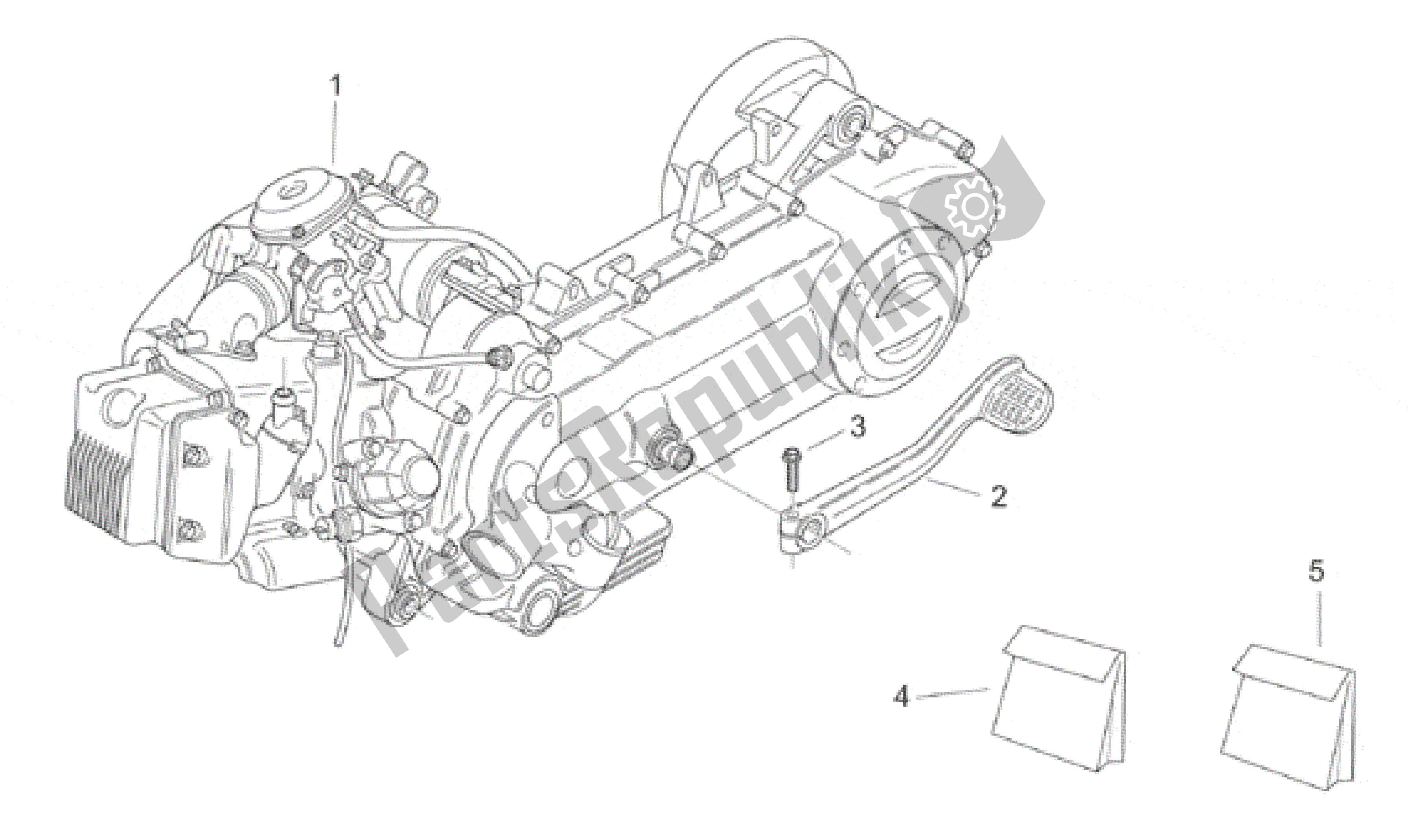 All parts for the Engine - Gaskets of the Aprilia Habana 125 1999 - 2001