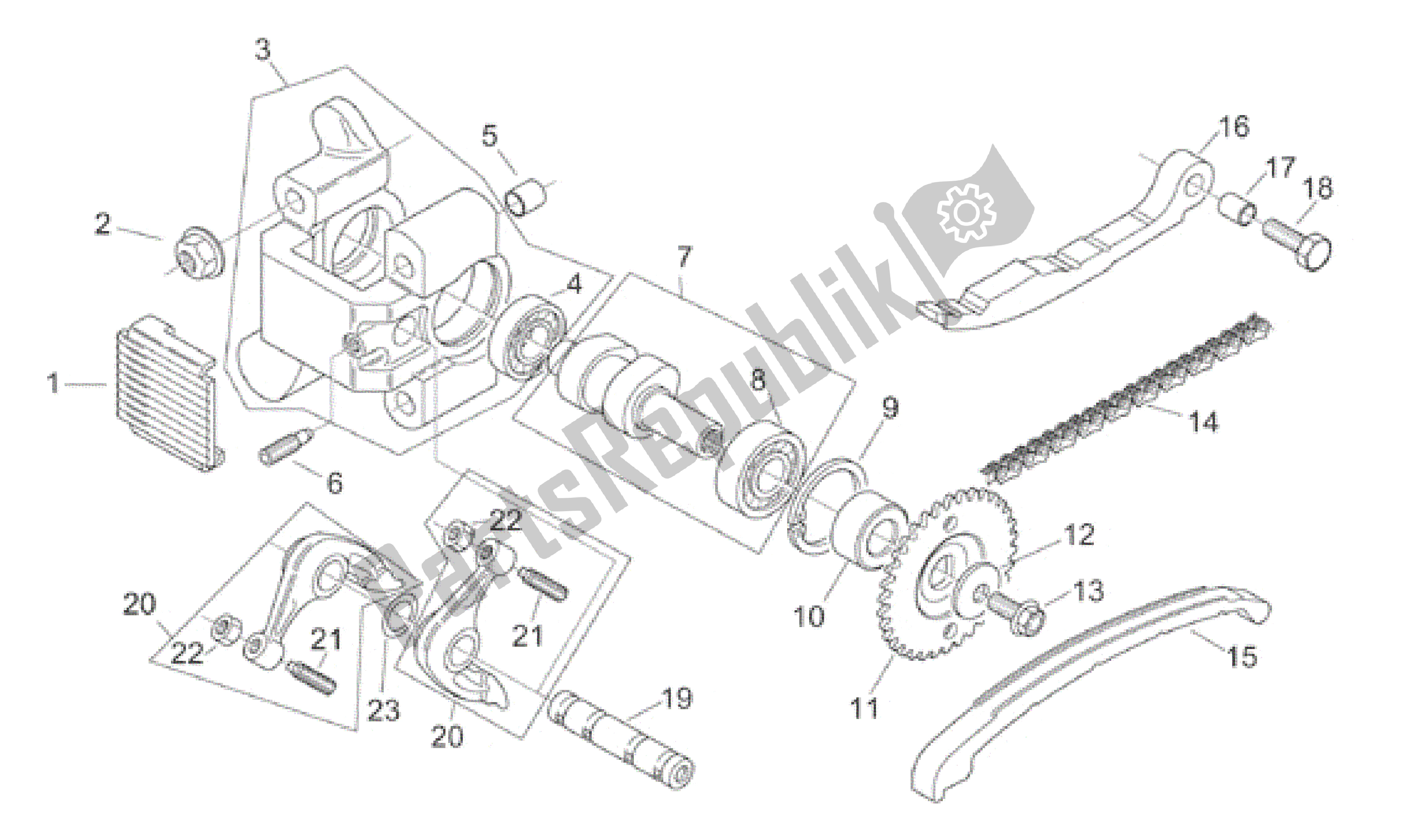 All parts for the Timing System of the Aprilia Habana 125 1999 - 2001