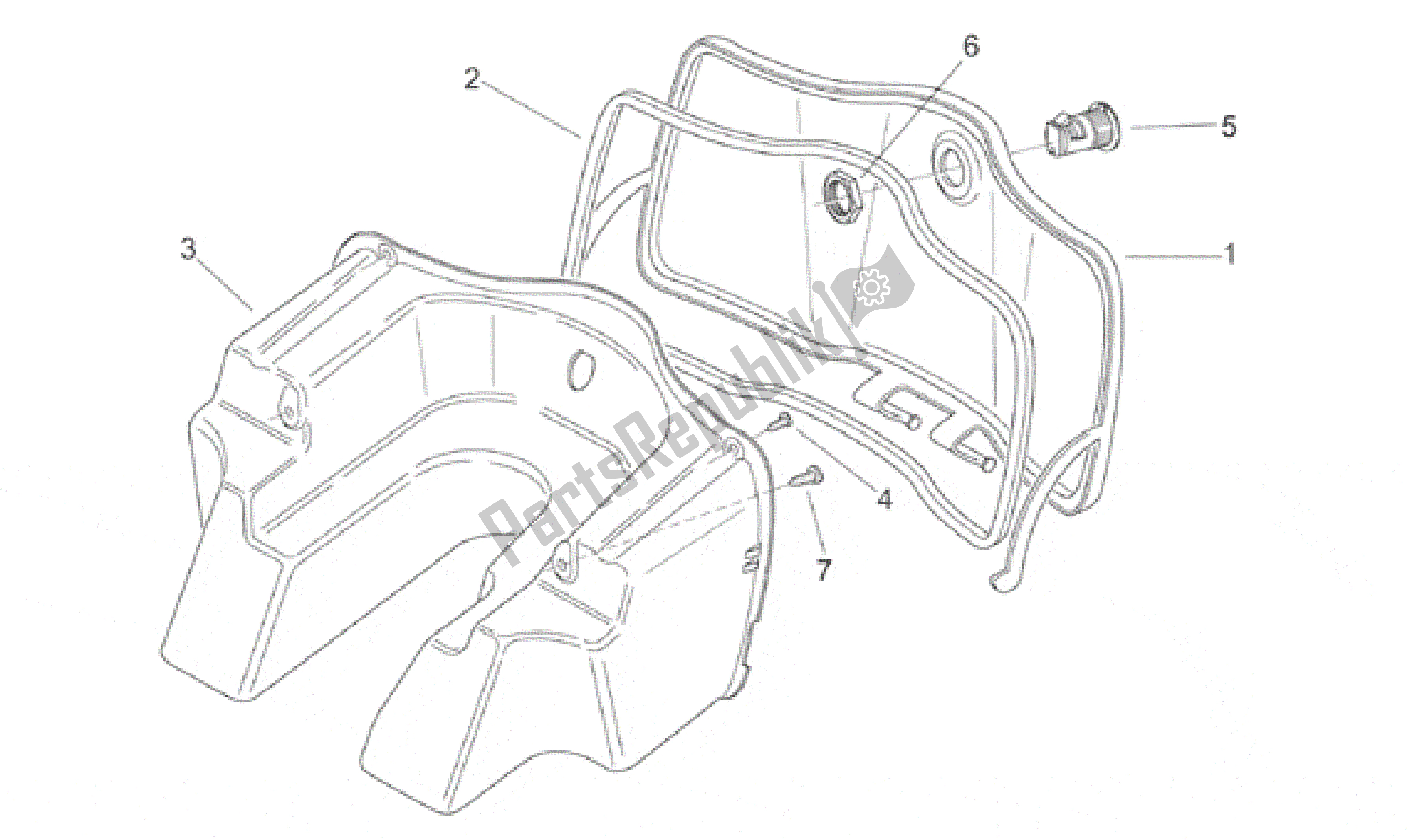 Alle onderdelen voor de Centrale Body - Handschoen Comp. Van de Aprilia Habana 125 1999 - 2001