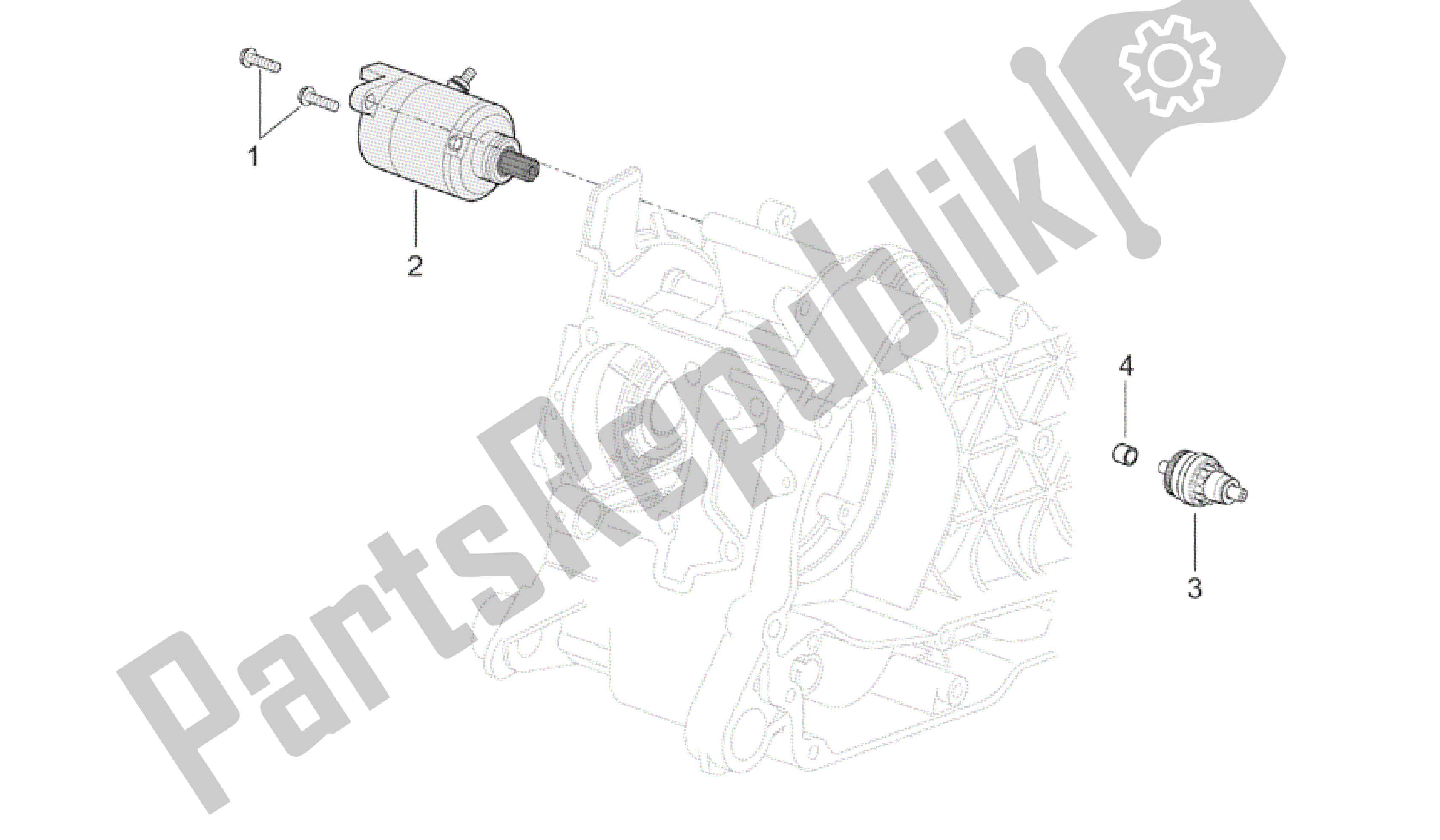 Tutte le parti per il Motorino Di Avviamento - Unità Di Accensione del Aprilia Mojito 125 2003 - 2007