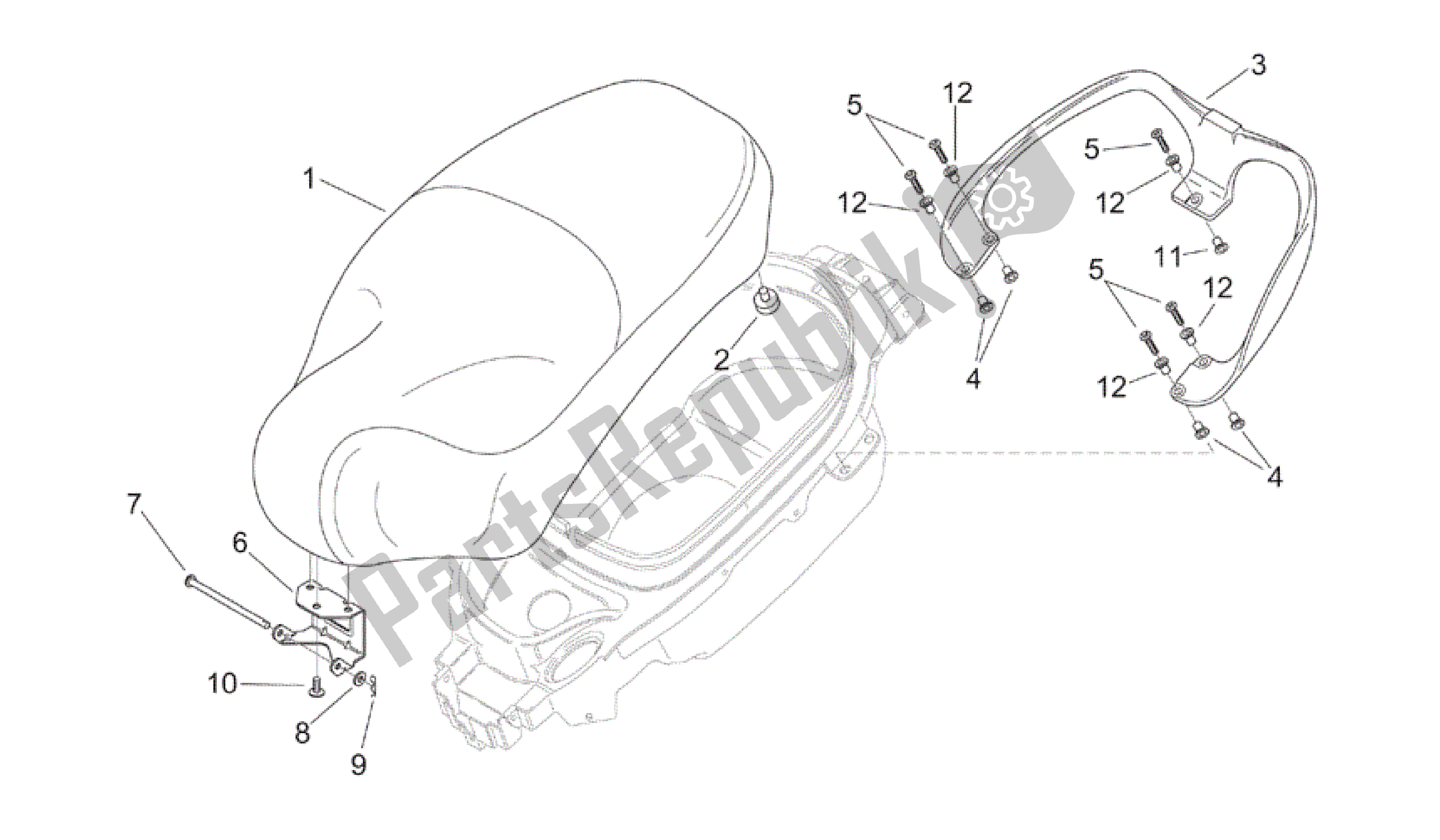 Todas las partes para Silla De Montar de Aprilia Mojito 125 2003 - 2007