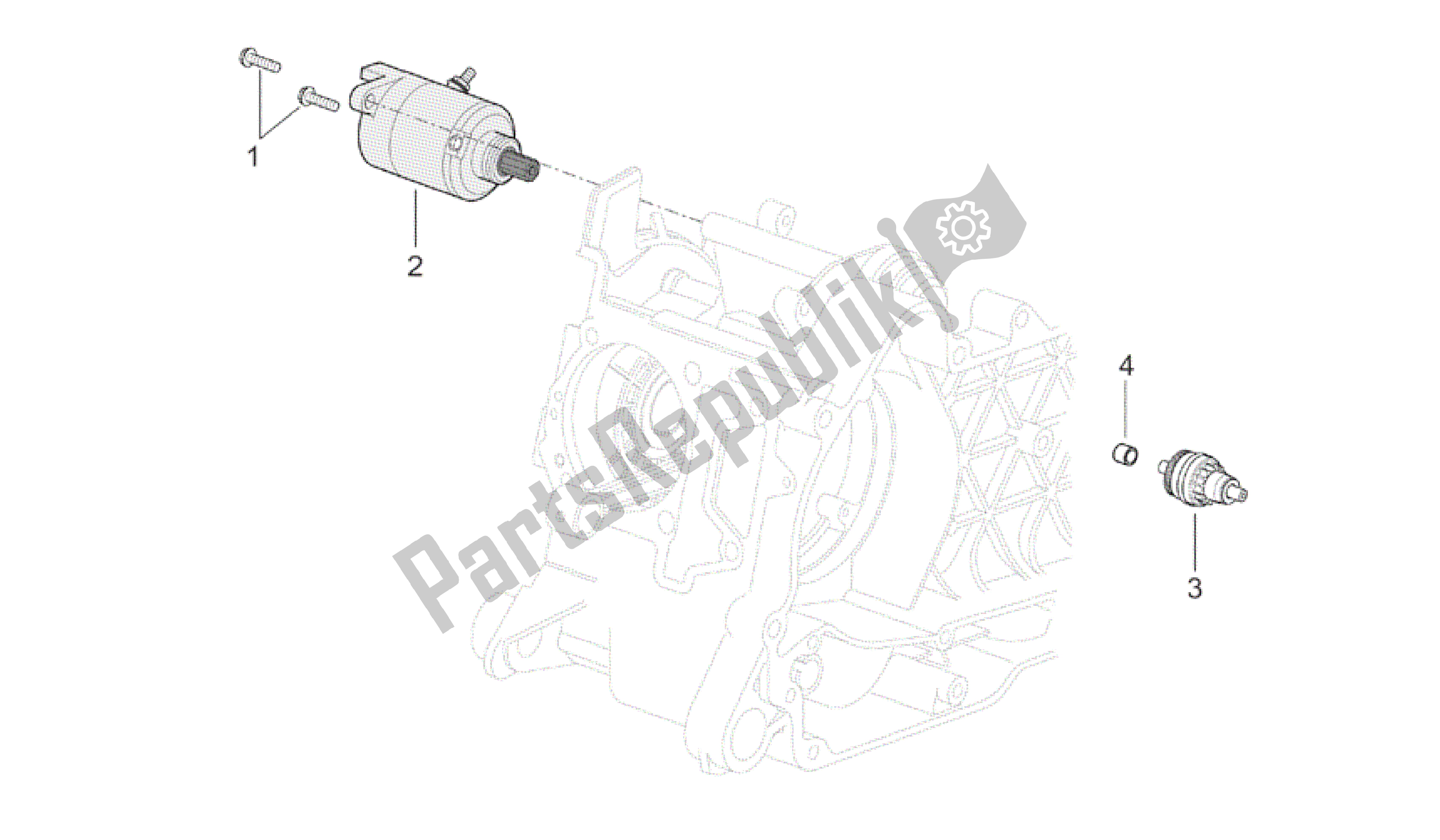 Alle onderdelen voor de Startmotor - Ontstekingseenheid van de Aprilia Mojito 150 2003 - 2007