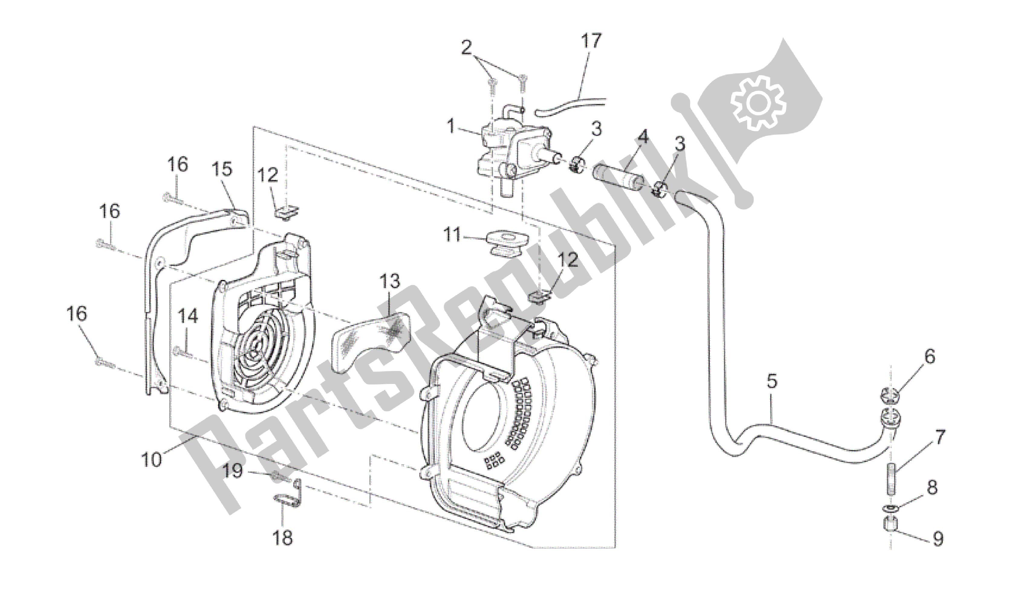 Toutes les pièces pour le Air Secondaire du Aprilia Mojito 150 2003 - 2007