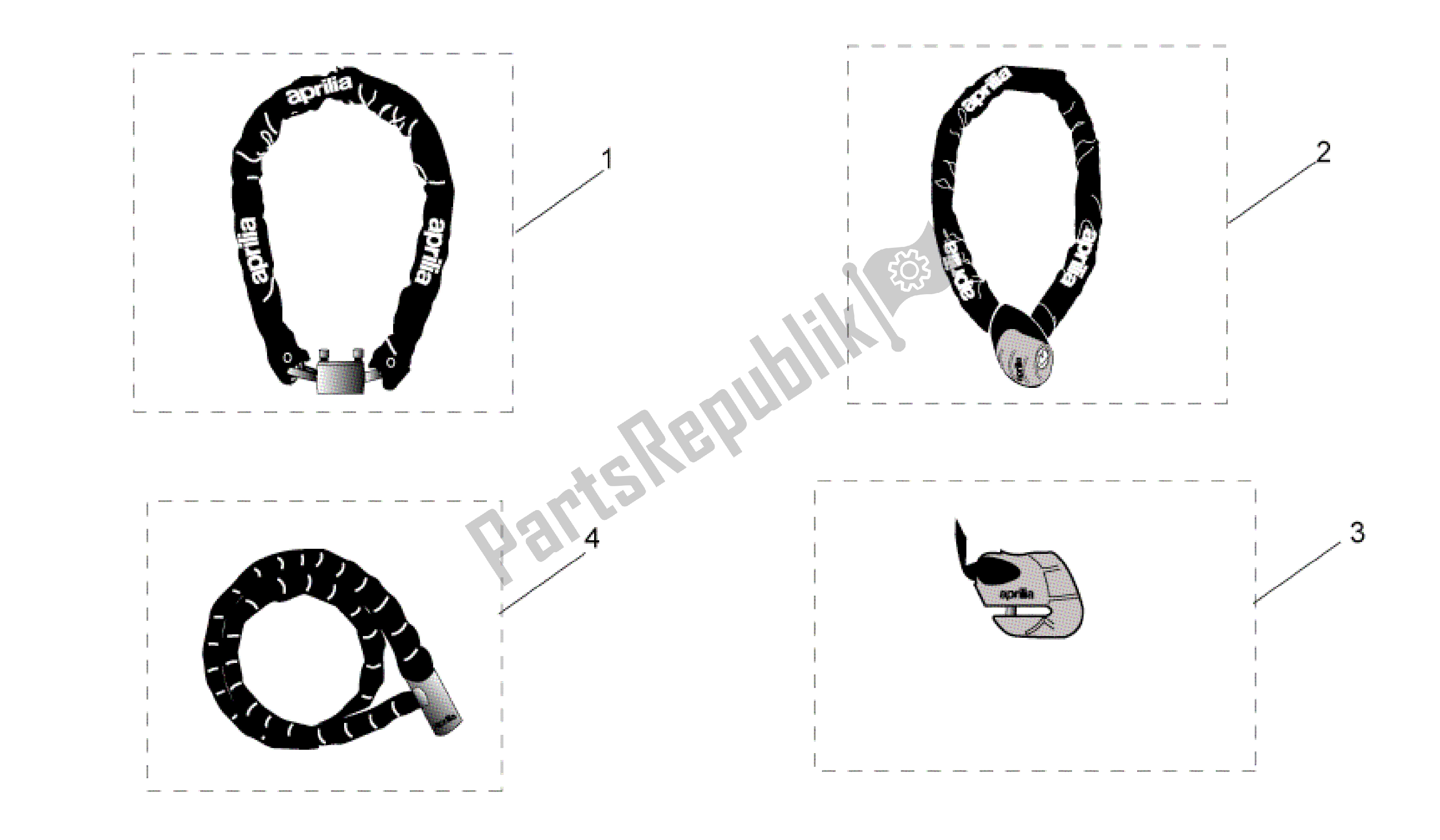 All parts for the Acc. - Mechanics Anti-theft of the Aprilia Mojito 150 2003 - 2007