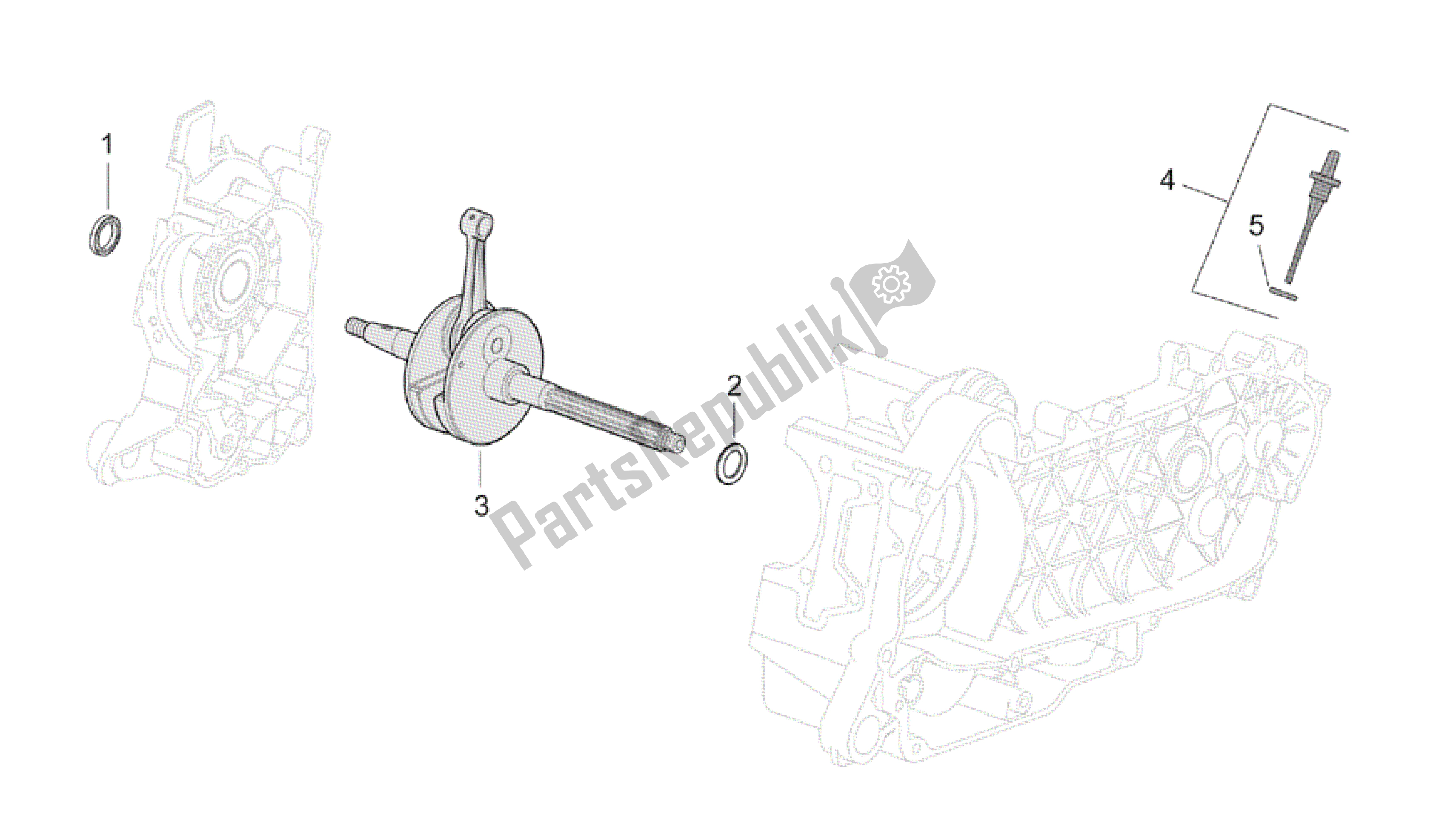 All parts for the Drive Shaft of the Aprilia Mojito 150 2003 - 2007