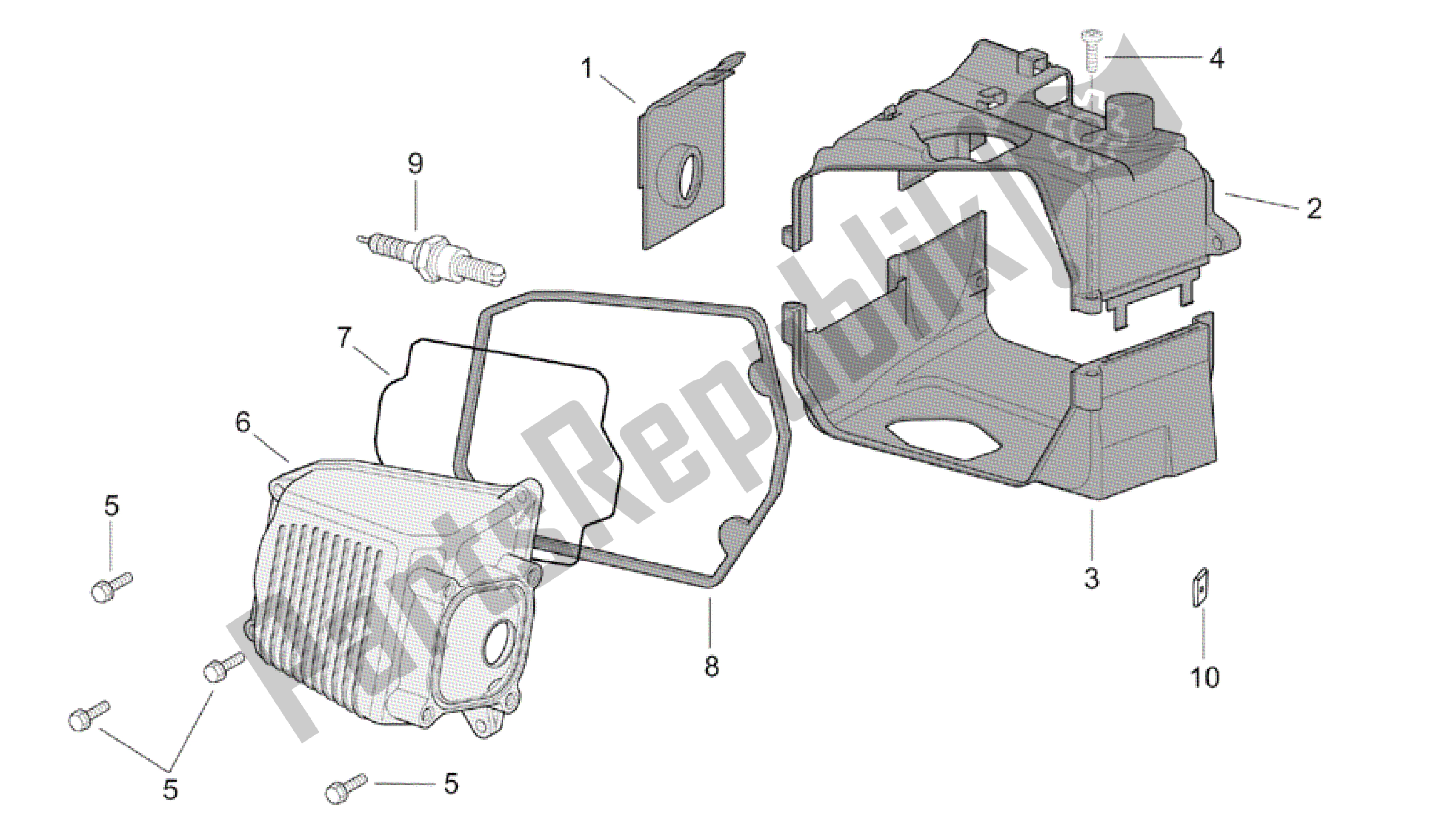 Alle Teile für das Kopfbedeckung des Aprilia Mojito 150 2003 - 2007