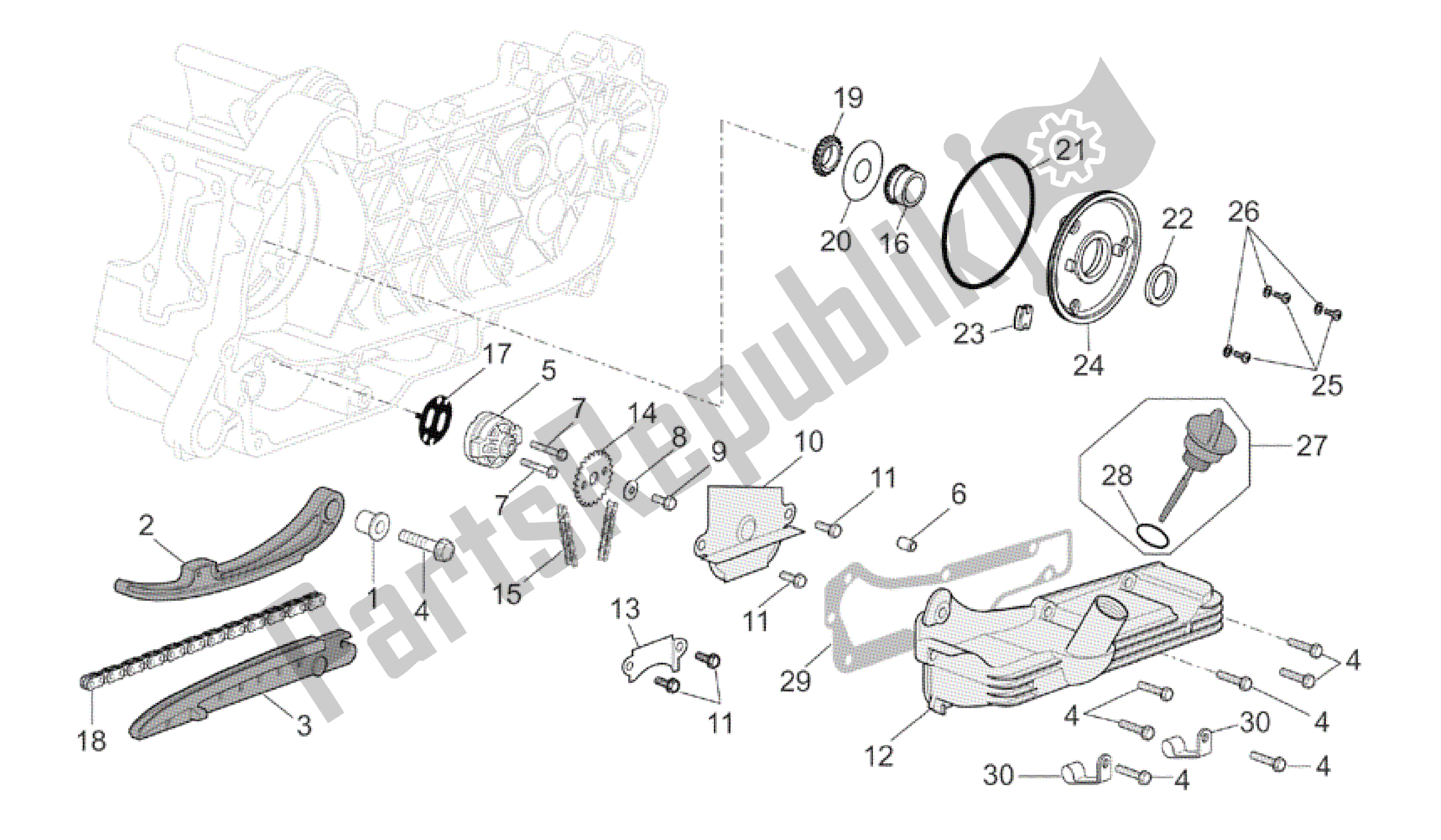 Toutes les pièces pour le La Pompe à Huile du Aprilia Mojito 150 2003 - 2007