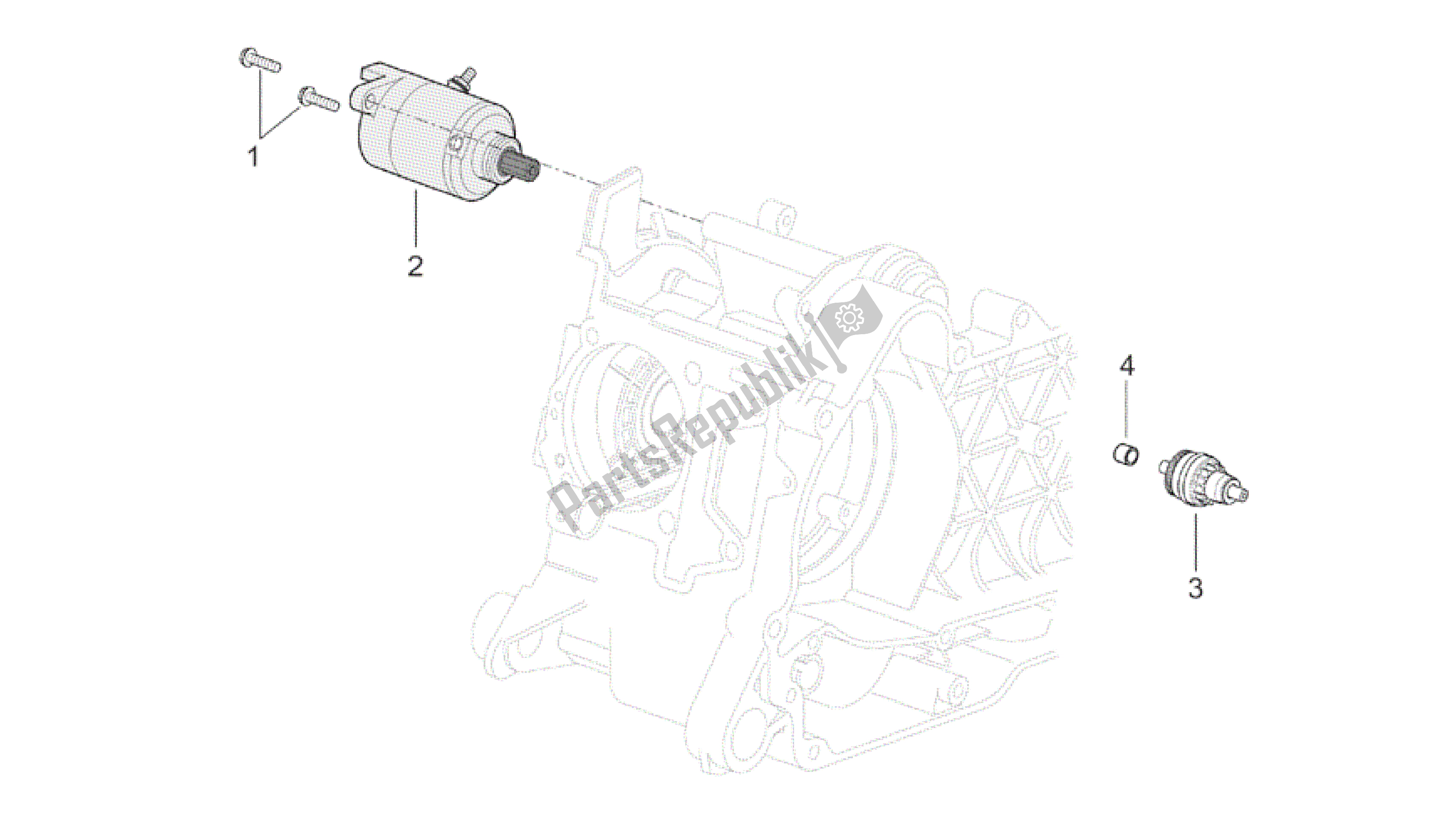 Tutte le parti per il Motorino Di Avviamento - Unità Di Accensione del Aprilia Mojito 125 2003 - 2007