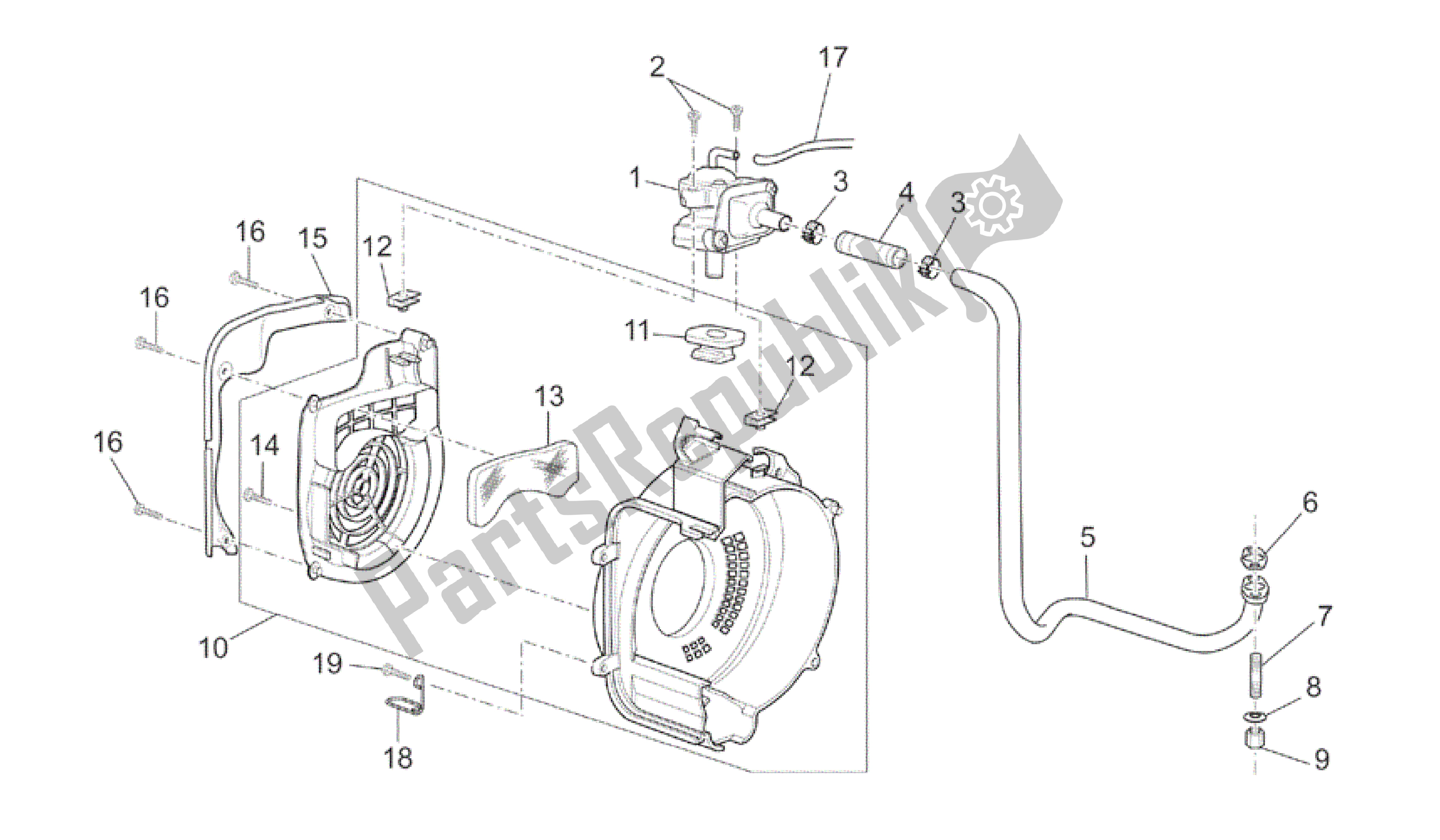 Toutes les pièces pour le Air Secondaire du Aprilia Mojito 125 2003 - 2007