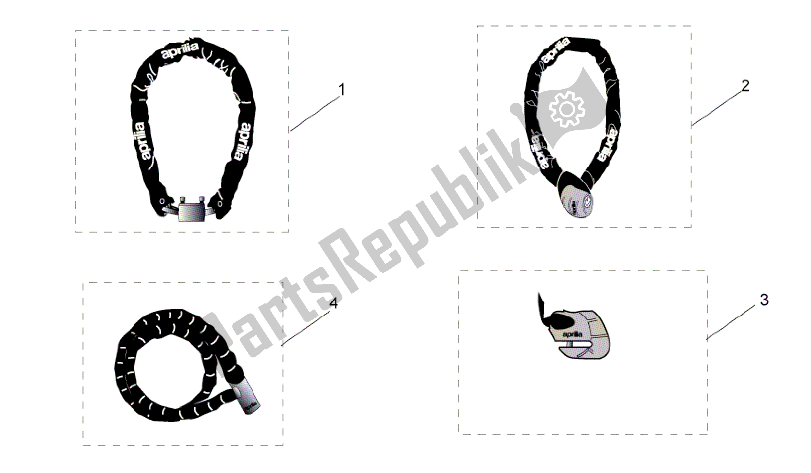 Tutte le parti per il Acc. - Meccanica Antifurto del Aprilia Mojito 125 2003 - 2007