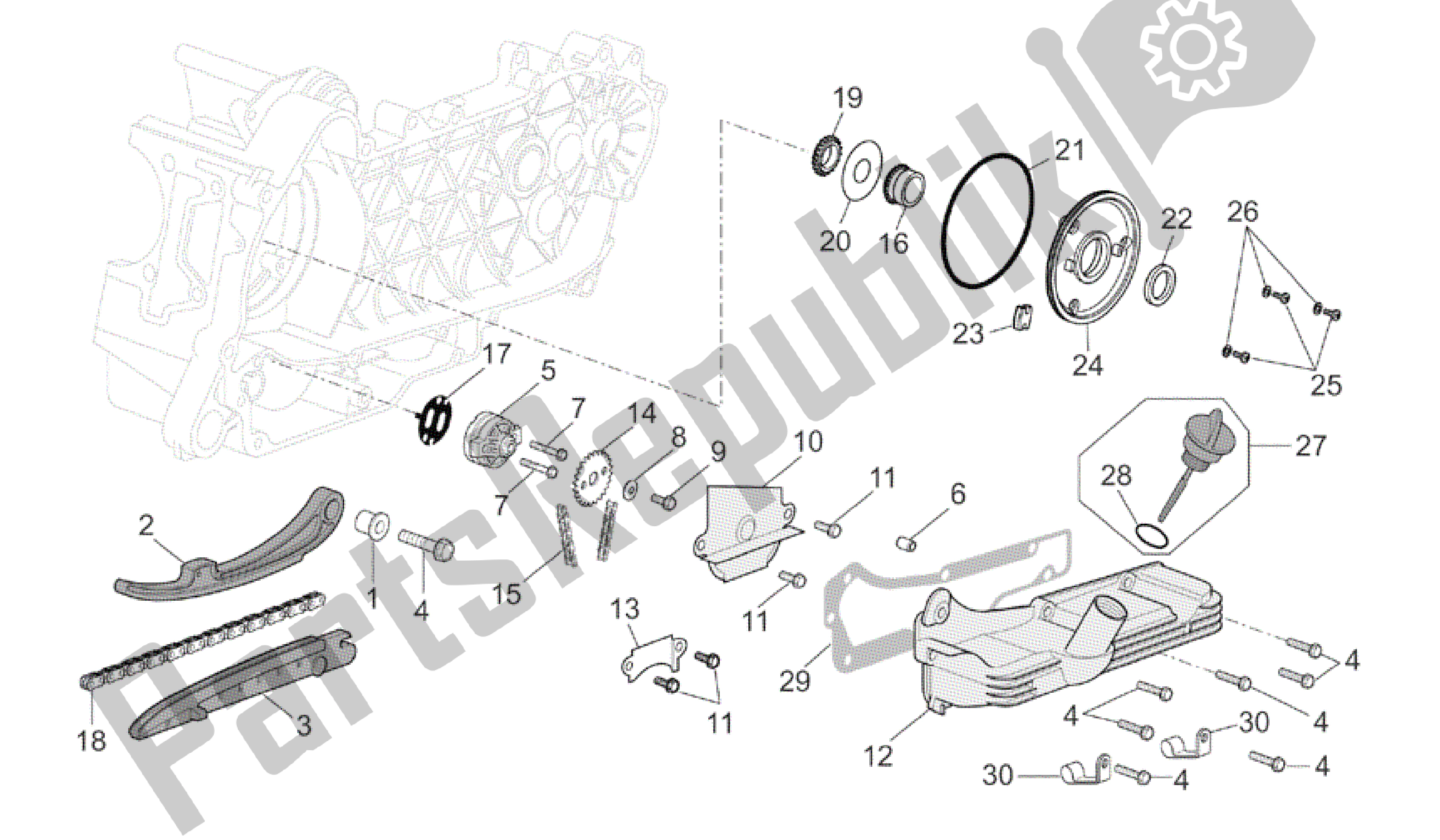 Toutes les pièces pour le La Pompe à Huile du Aprilia Mojito 125 2003 - 2007