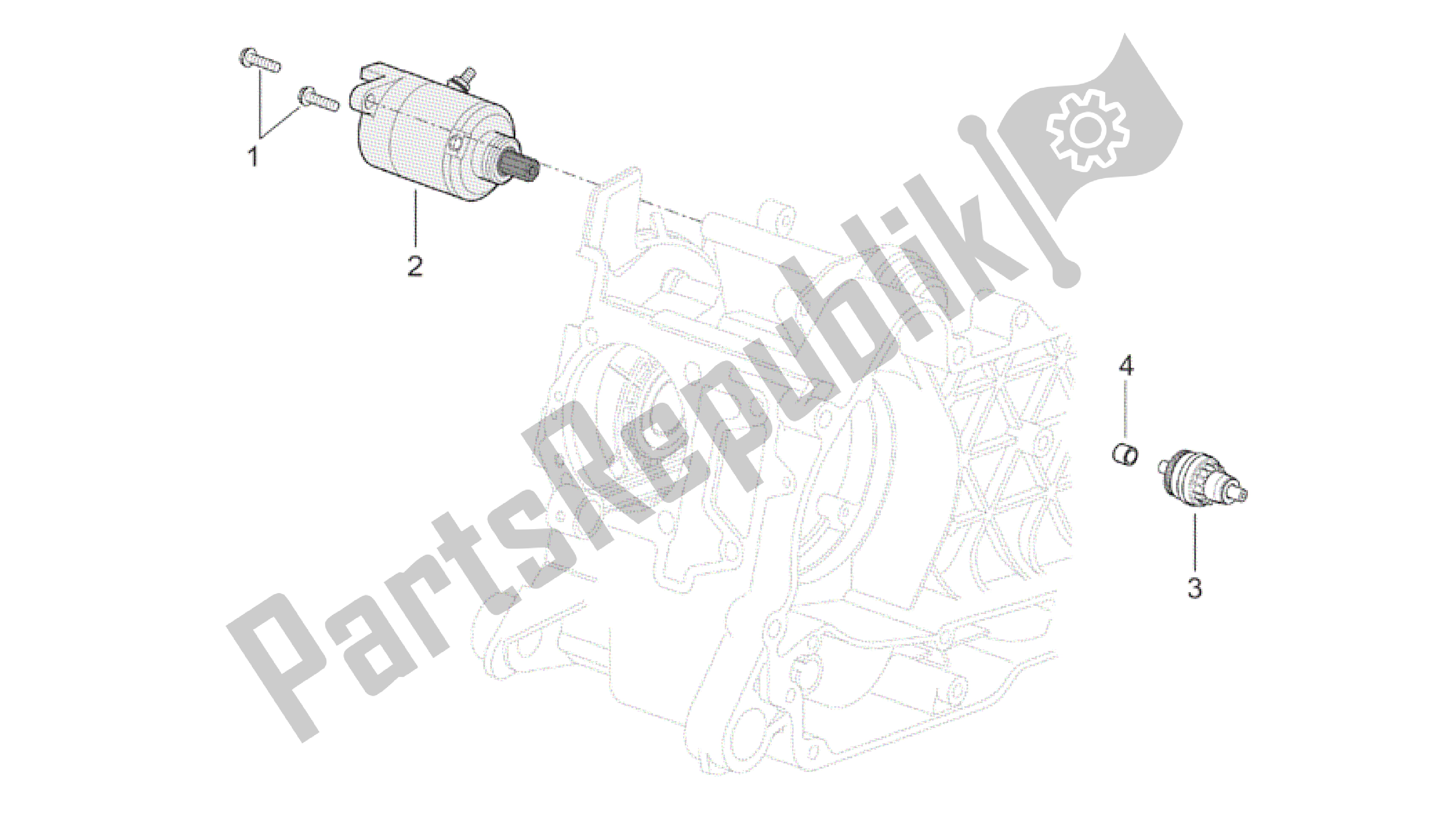 All parts for the Starter Motor - Ignition Unit of the Aprilia Mojito 150 2003 - 2007