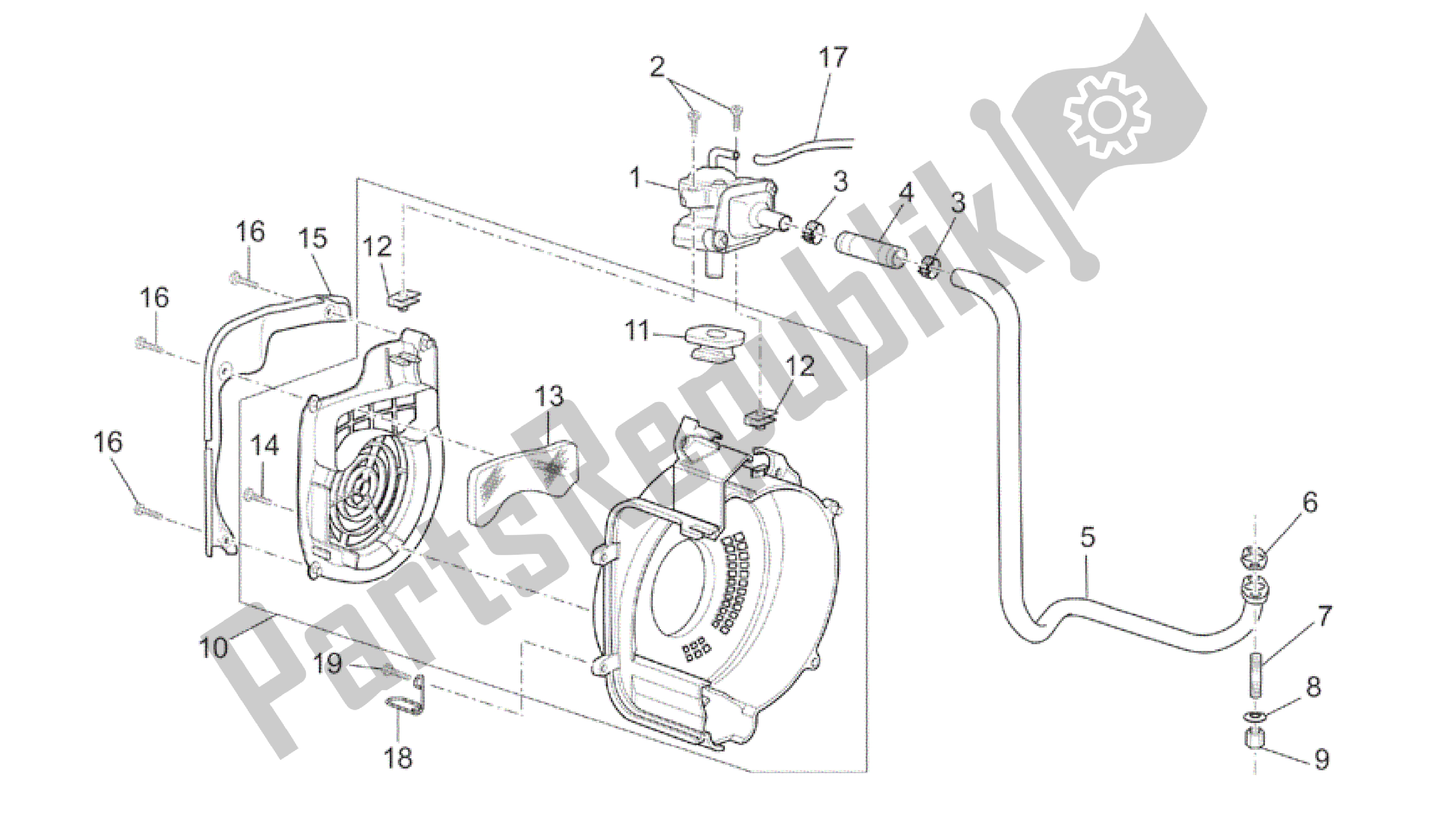 Toutes les pièces pour le Air Secondaire du Aprilia Mojito 150 2003 - 2007