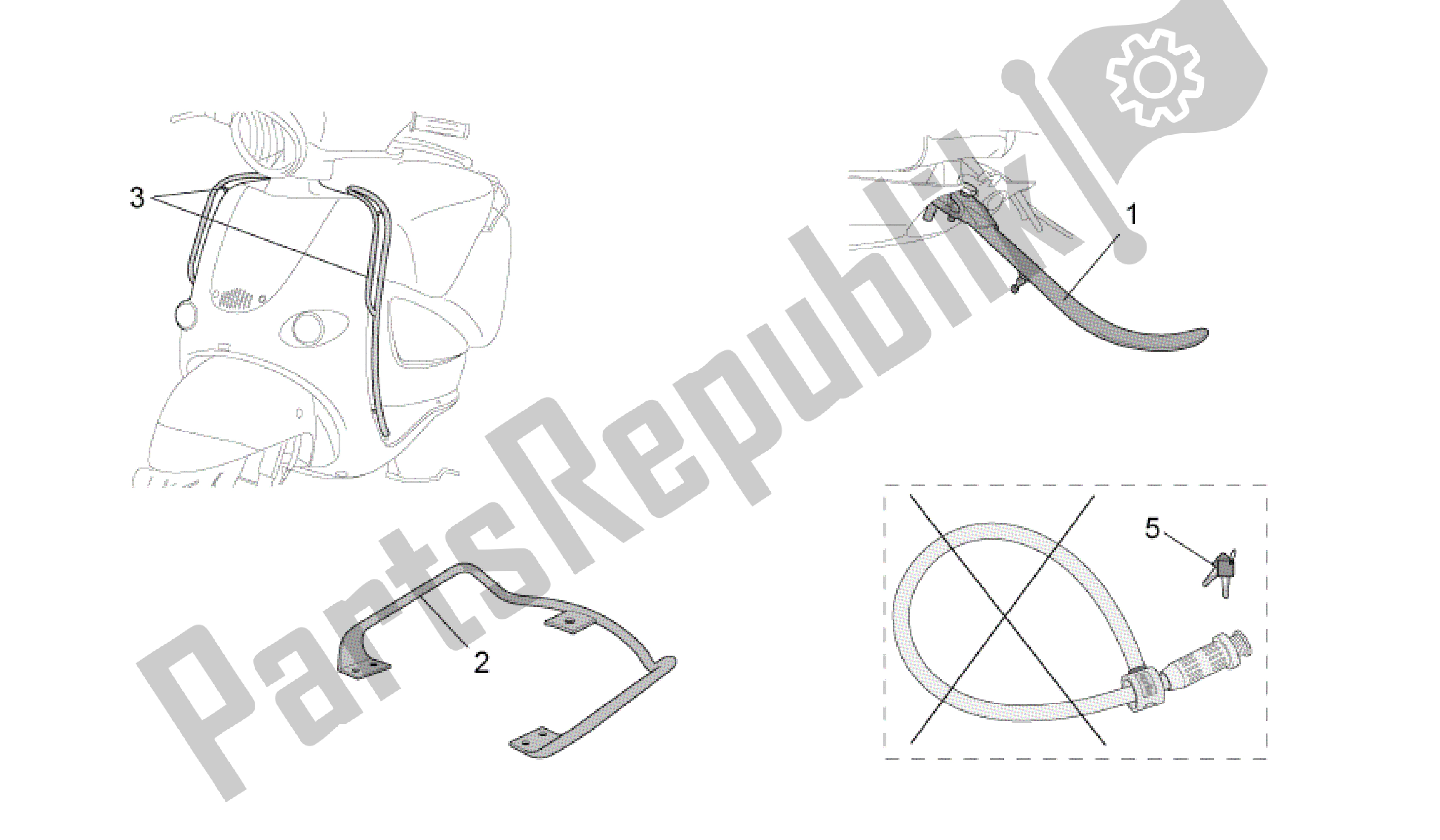 Toutes les pièces pour le Acc. - Divers du Aprilia Mojito 150 2003 - 2007