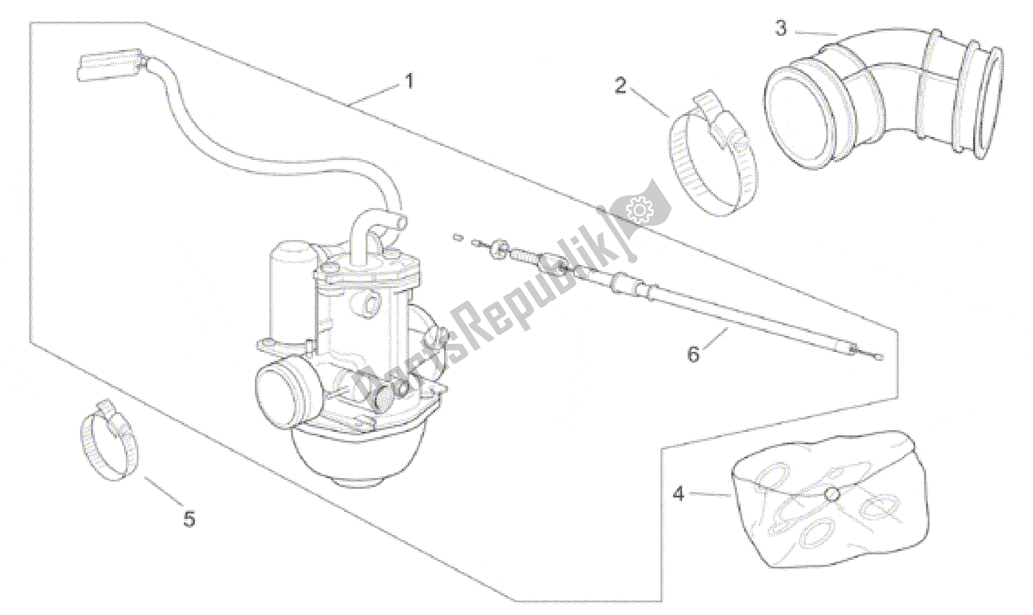 Alle Teile für das Vergaser Mikuni I des Aprilia SR 125 1999 - 2001